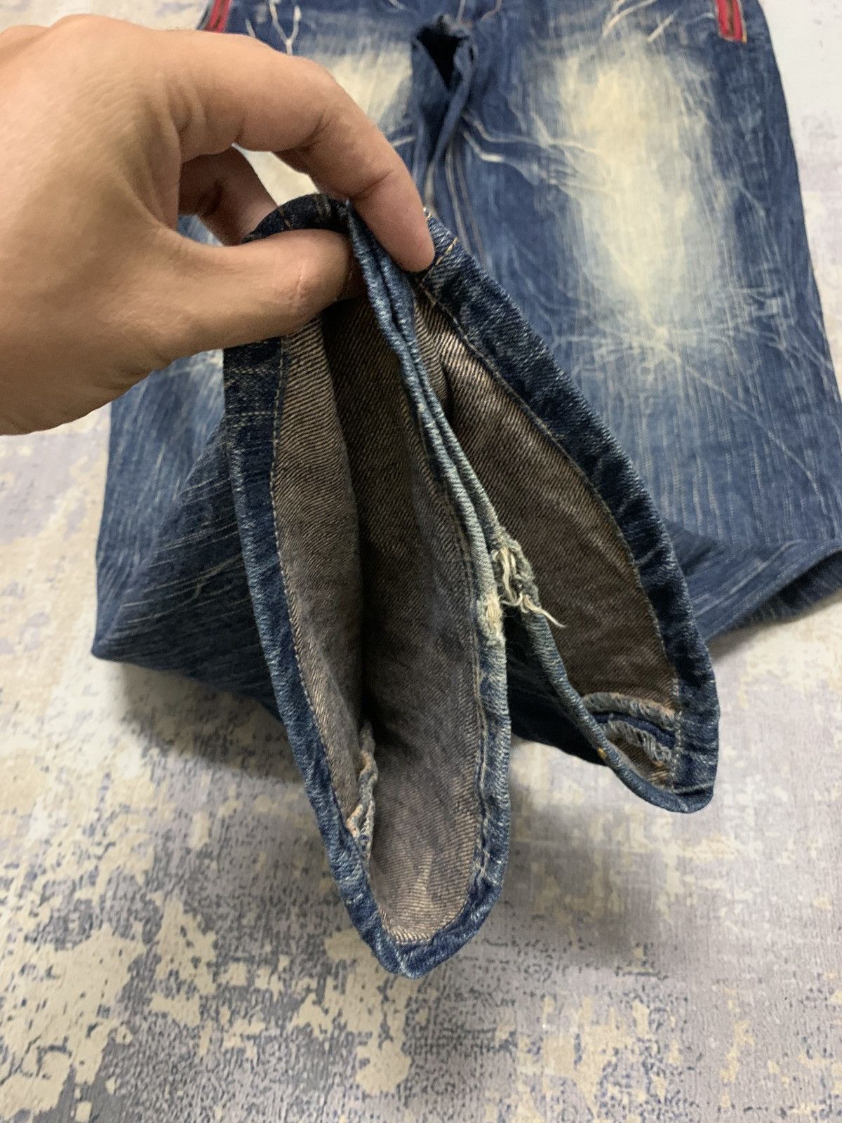 If Six Was Nine Blow by Blue Archive Y2K Faded Flare Straight Leg Jeans Size US 33 - 8 Thumbnail