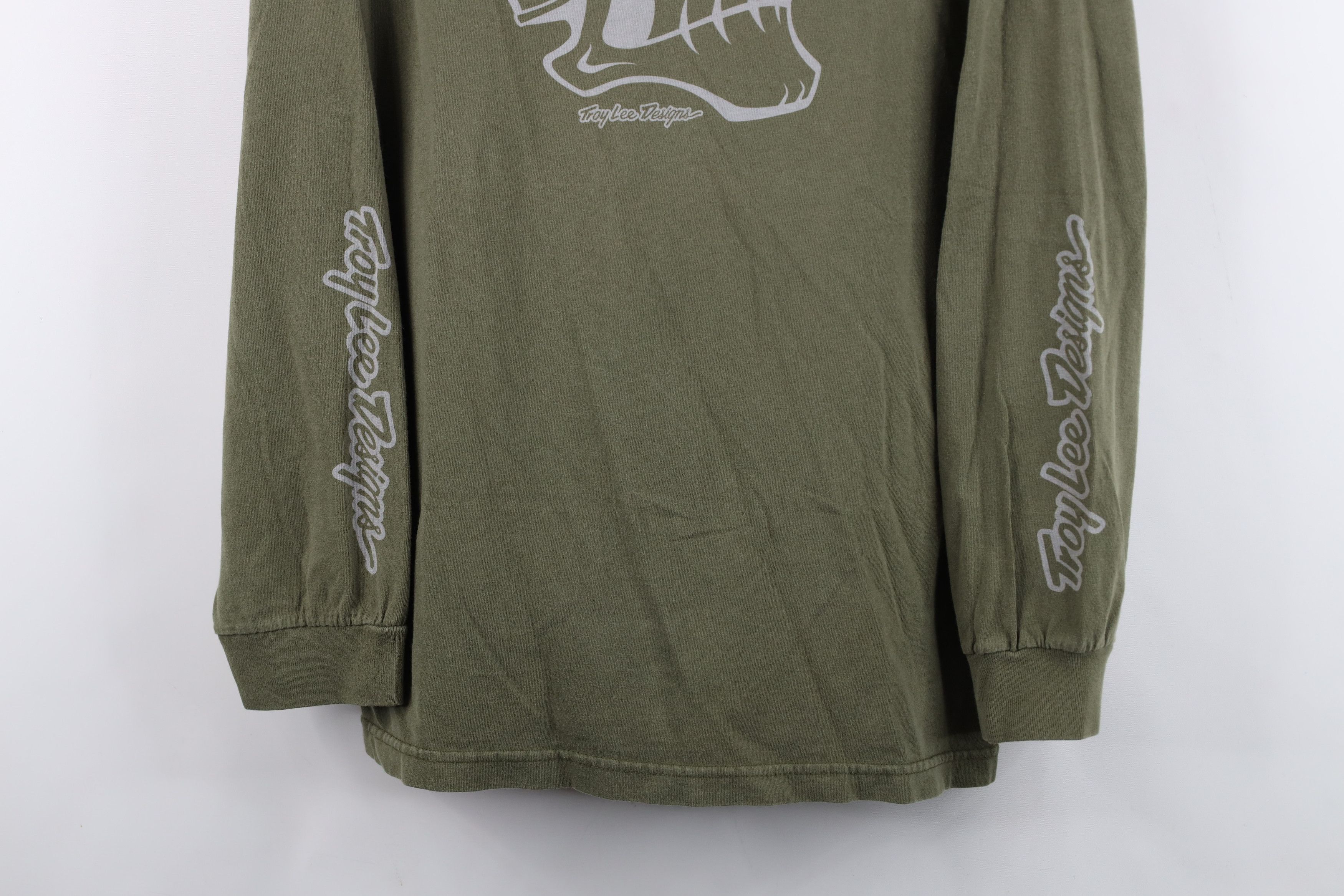 Vintage Vintage Troy Lee Designs Racing Long Sleeve T-Shirt Green Size US L / EU 52-54 / 3 - 3 Thumbnail
