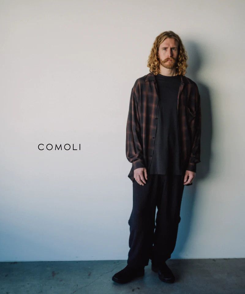 Comoli Comoli Rayon Open Collar Shirt (Z01-02005) Size 3 final drop Size US L / EU 52-54 / 3 - 1 Thumbnail