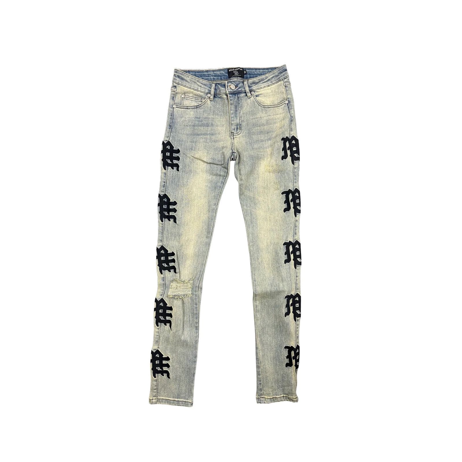 Other Mixed Emotions 'Desert' Light Wash & Black Jeans Size US 32 / EU 48 - 1 Preview