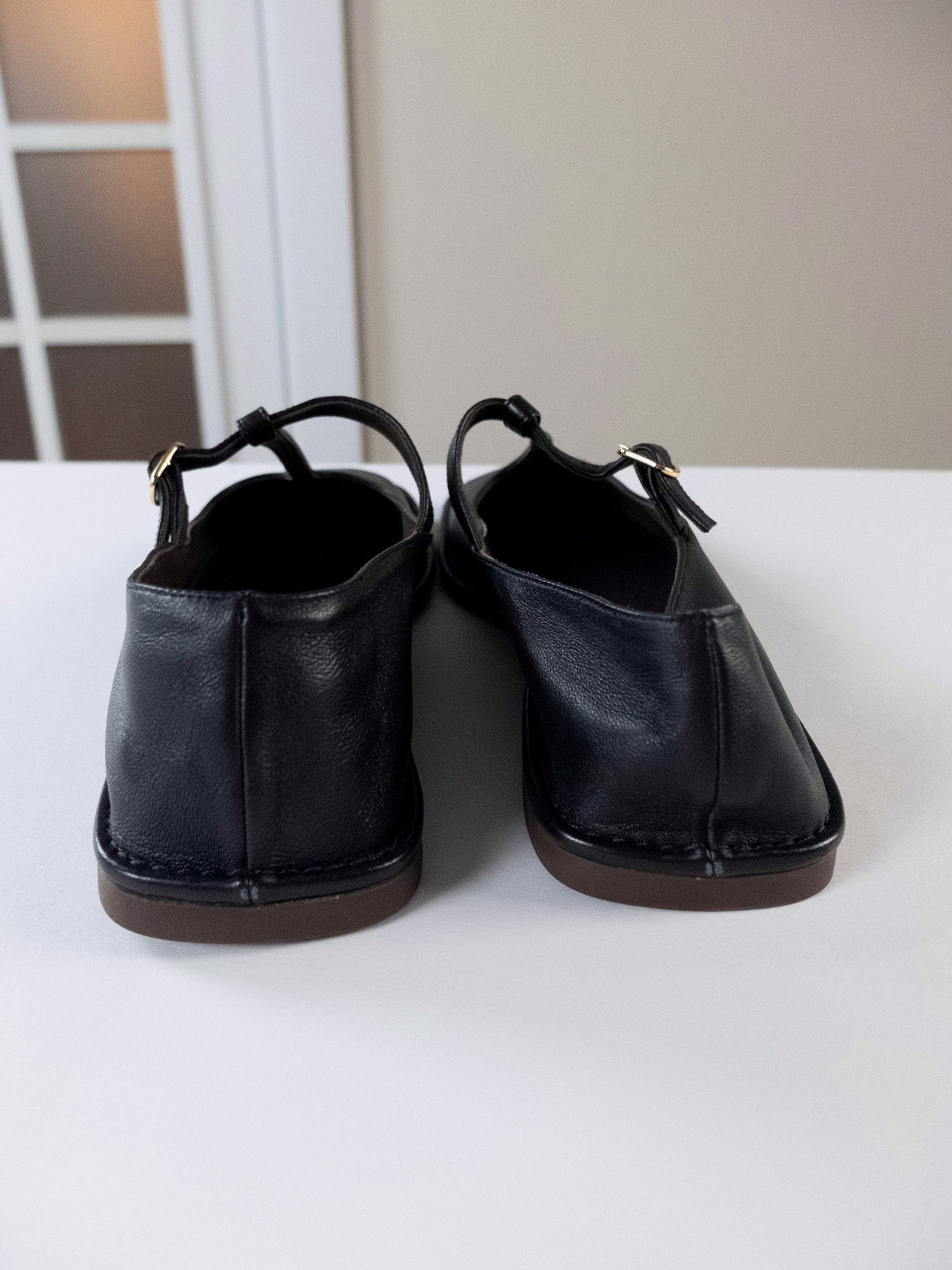 The Row THE ROW black square toe t-strap leather ballet flats 10 40 Size US 10 / IT 40 - 9 Thumbnail