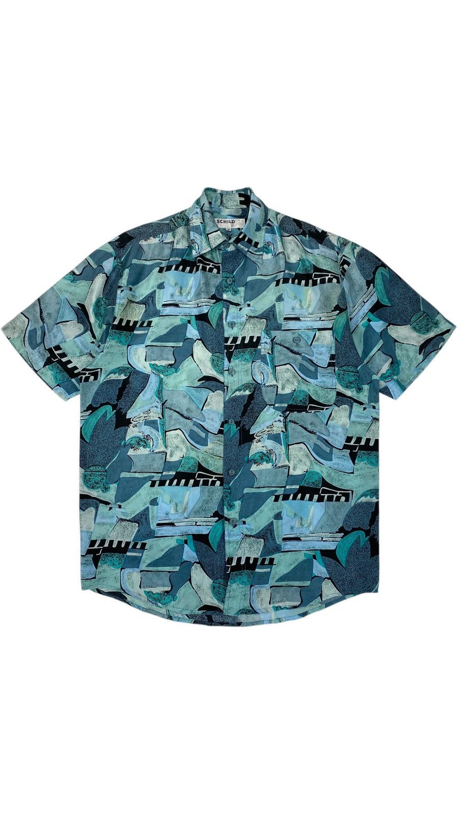 Vintage Vintage 90s Silk Crazy Abstract Hawaiian Festival Shirt Size US L / EU 52-54 / 3 - 1 Thumbnail