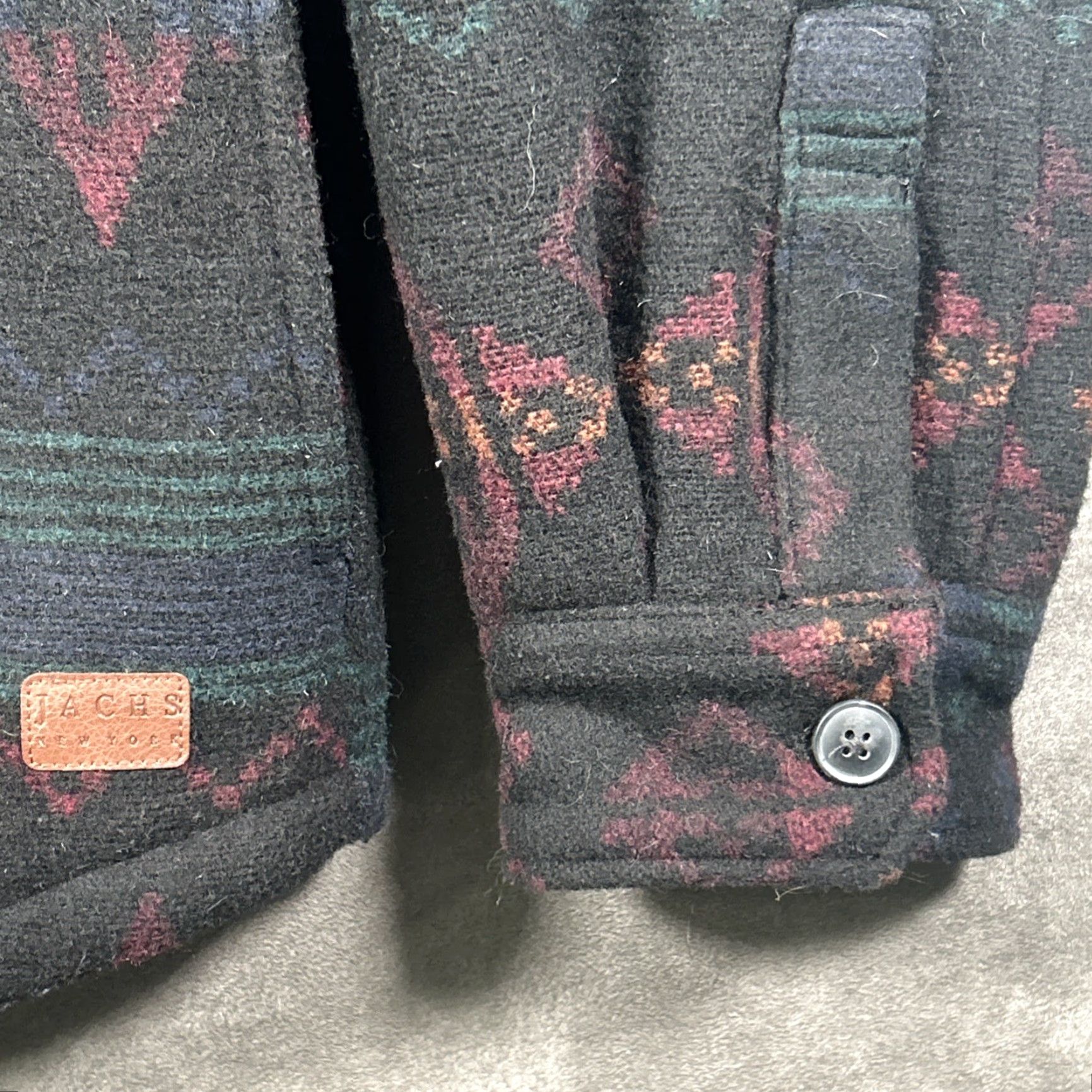 Vintage JACHS New York Jacket Shacket Mens M Southwest Aztec Wool Blend Sherpa Lined Size US M / EU 48-50 / 2 - 6 Thumbnail