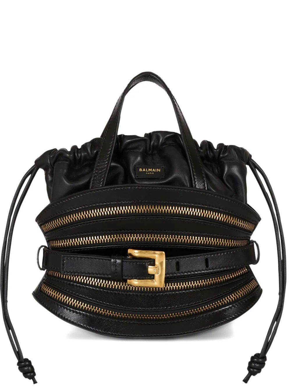 Balmain o1loc1c0526 Size: OS / Mini Shuffle Zip-Belt Tote Bag Black Size ONE SIZE - 1 Thumbnail