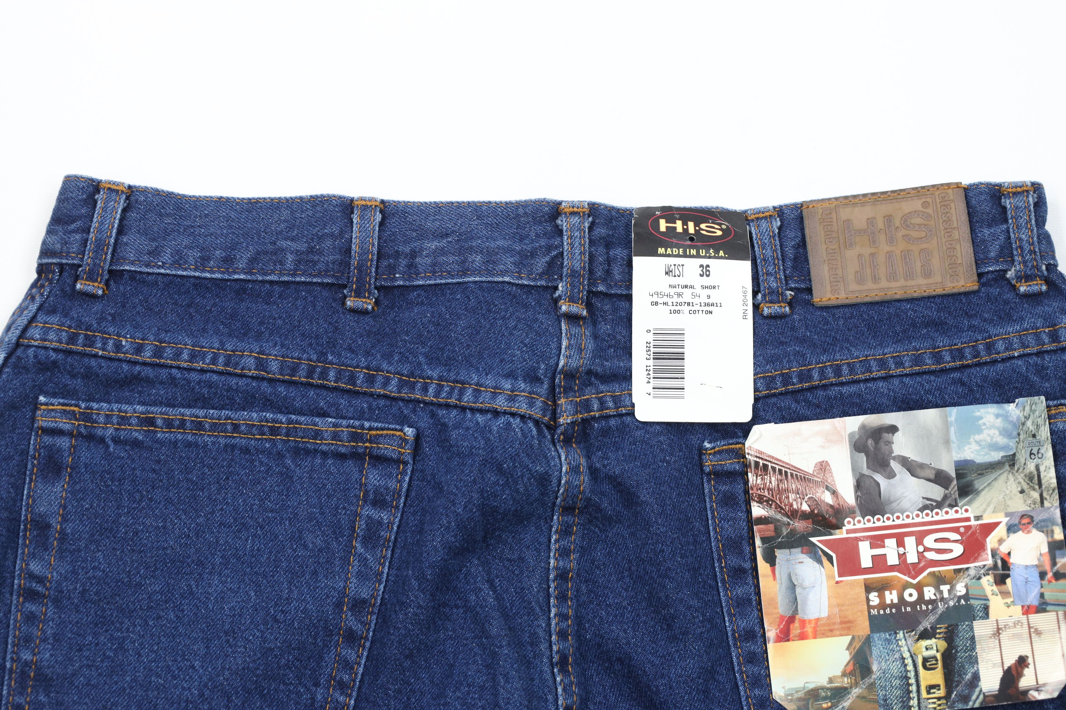 Vintage Deadstock Vintage 90s Streetwear Jean Shorts Jorts Blue USA Size US 36 / EU 52 - 9 Thumbnail