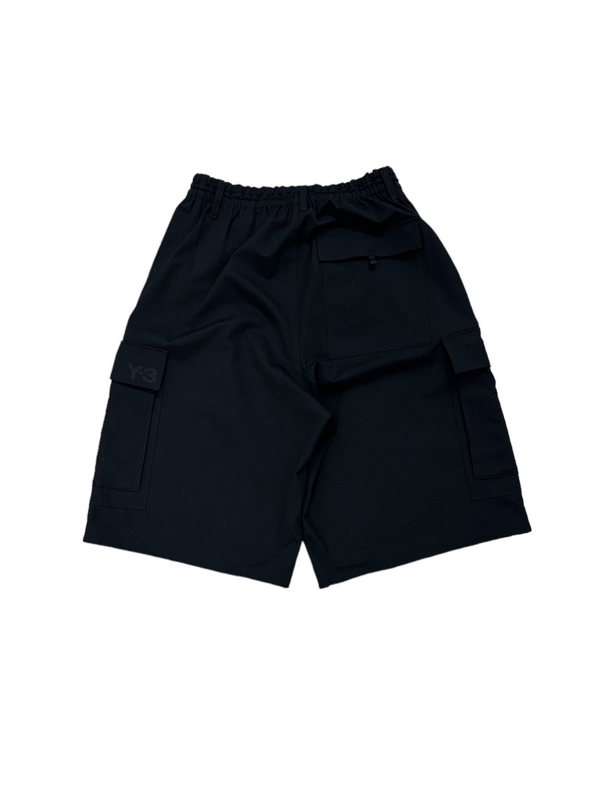 Y-3 × Yohji Yamamoto Yohji Yamamoto Y-3 Wide-Leg Wool-Blend Twill Cargo Shorts Size US 30 / EU 46 - 4 Thumbnail