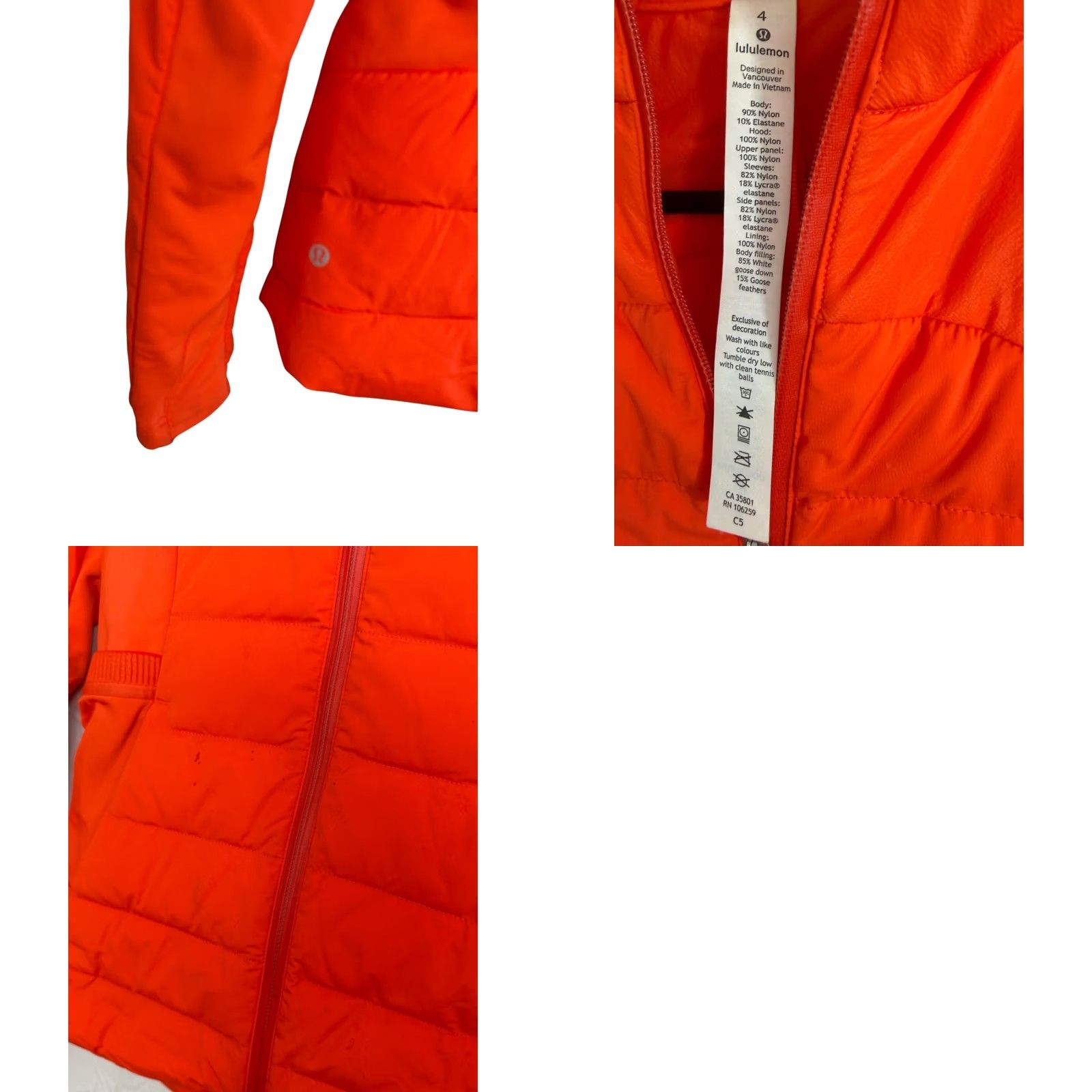 Lululemon Lululemon Down for It All Goose Puffer Jacket Size 4 Atomic Orange Women Jacket Puffer Size S / US 4 / IT 40 - 8 Thumbnail