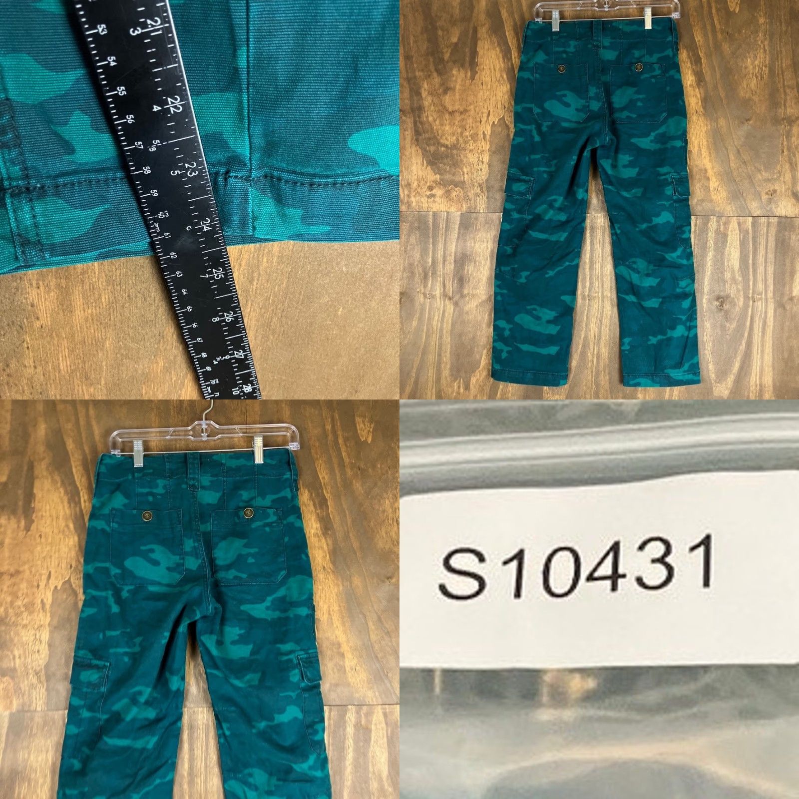 Anthropologie Anthropologie Womens Pants Teal Camouflage High Rise Cargo Stretch 26 Size 28" / US 6 / IT 42 - 8 Thumbnail