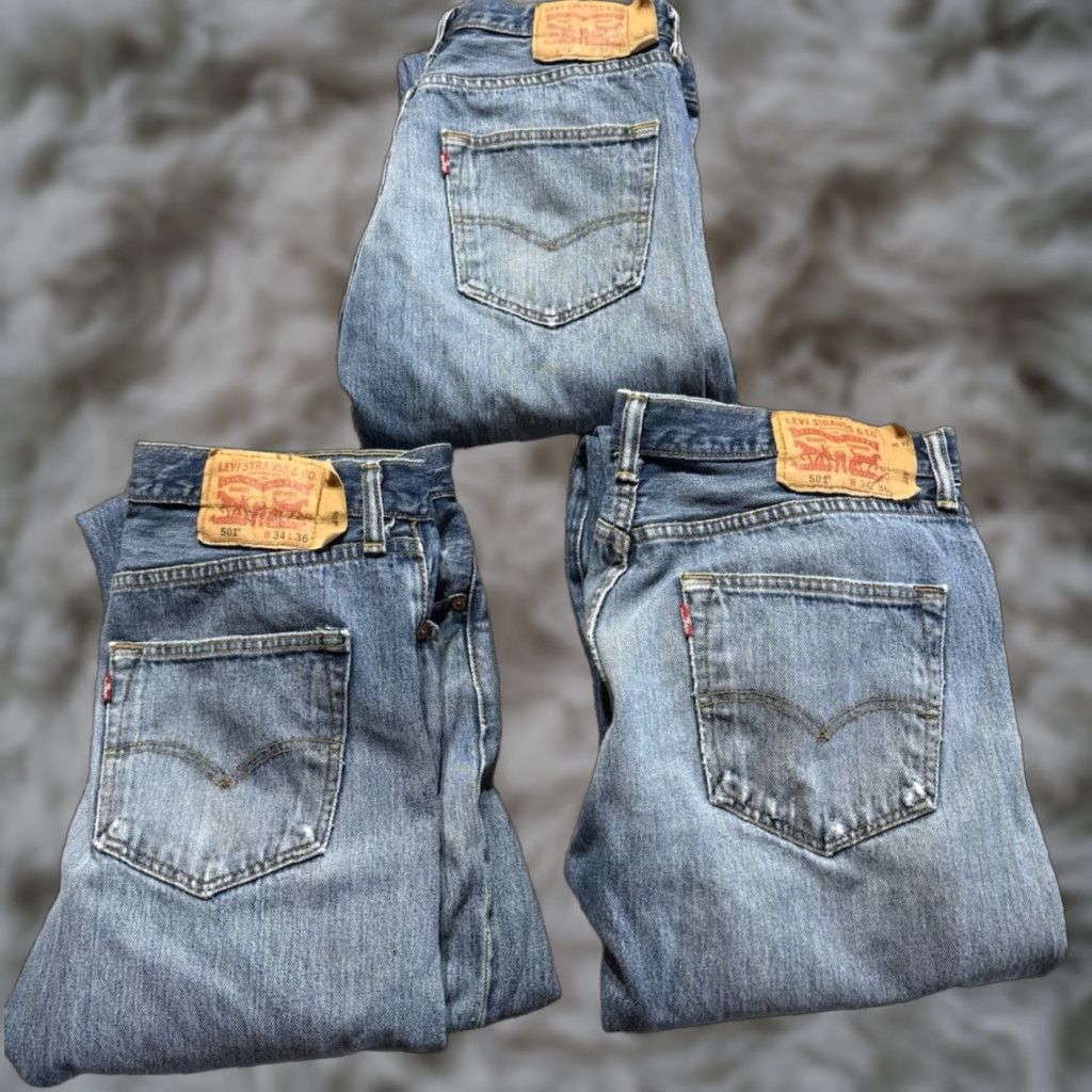 Kith × Levi's Kith X Levi's Strawberry Fields 501 Denim Size 34X32