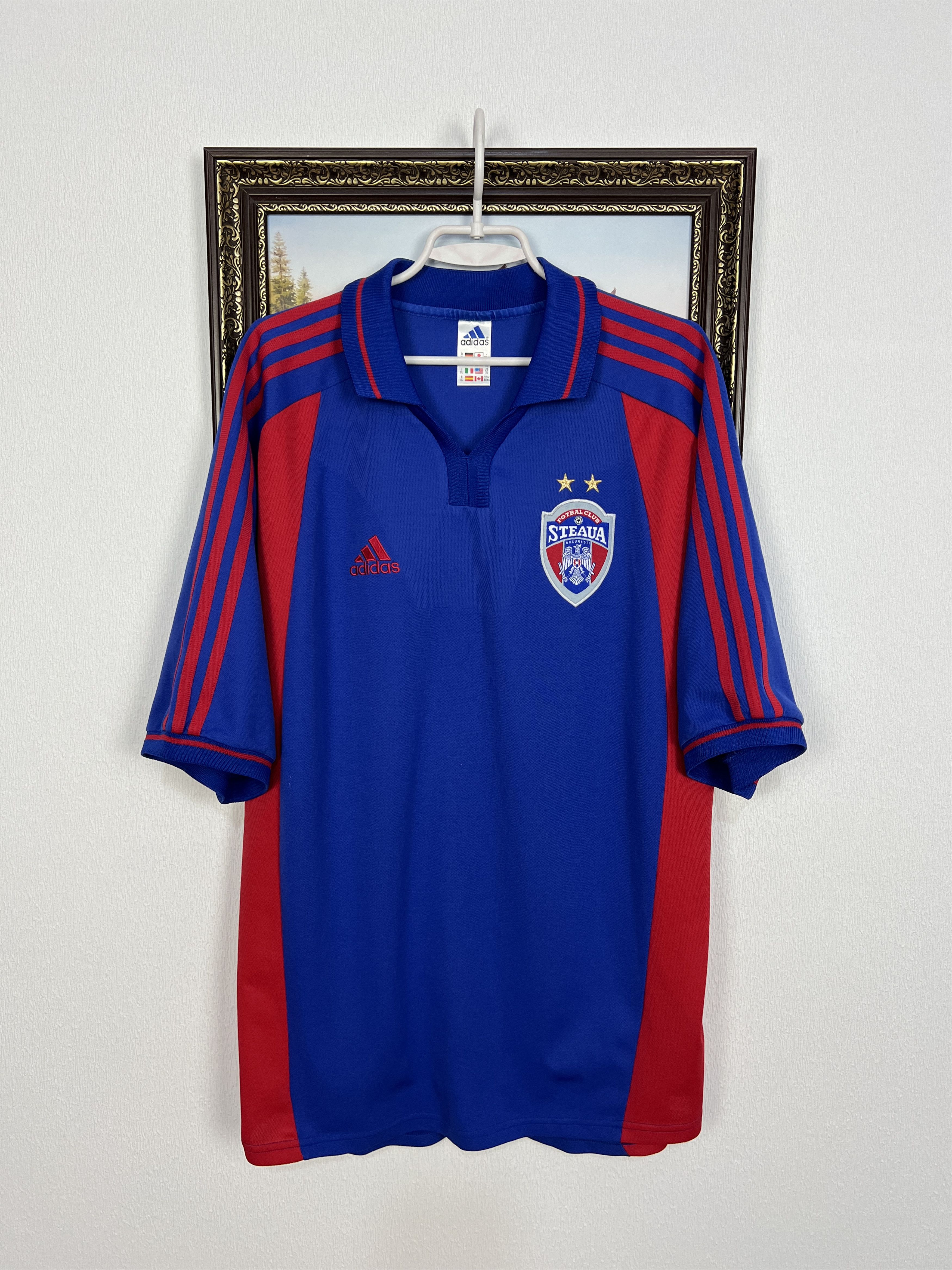 Adidas CSA Steaua Bucuresti football shirt 2000 Soccer Adidas Size US XL / EU 56 / 4 - 2 Thumbnail