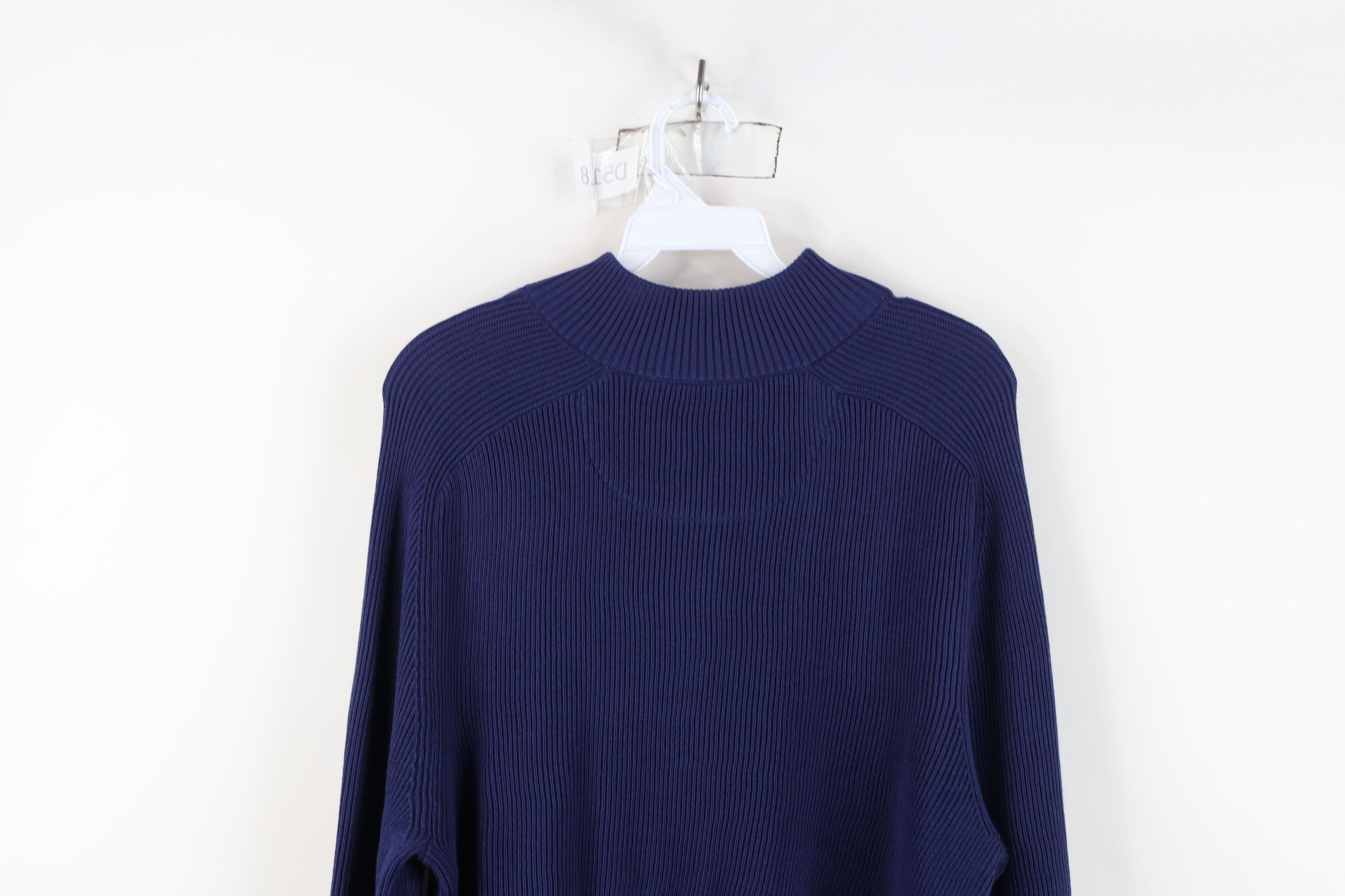 Vintage New Jos A Bank Chunky Ribbed Knit Half Zip Pullover Sweater Size US M / EU 48-50 / 2 - 10 Thumbnail