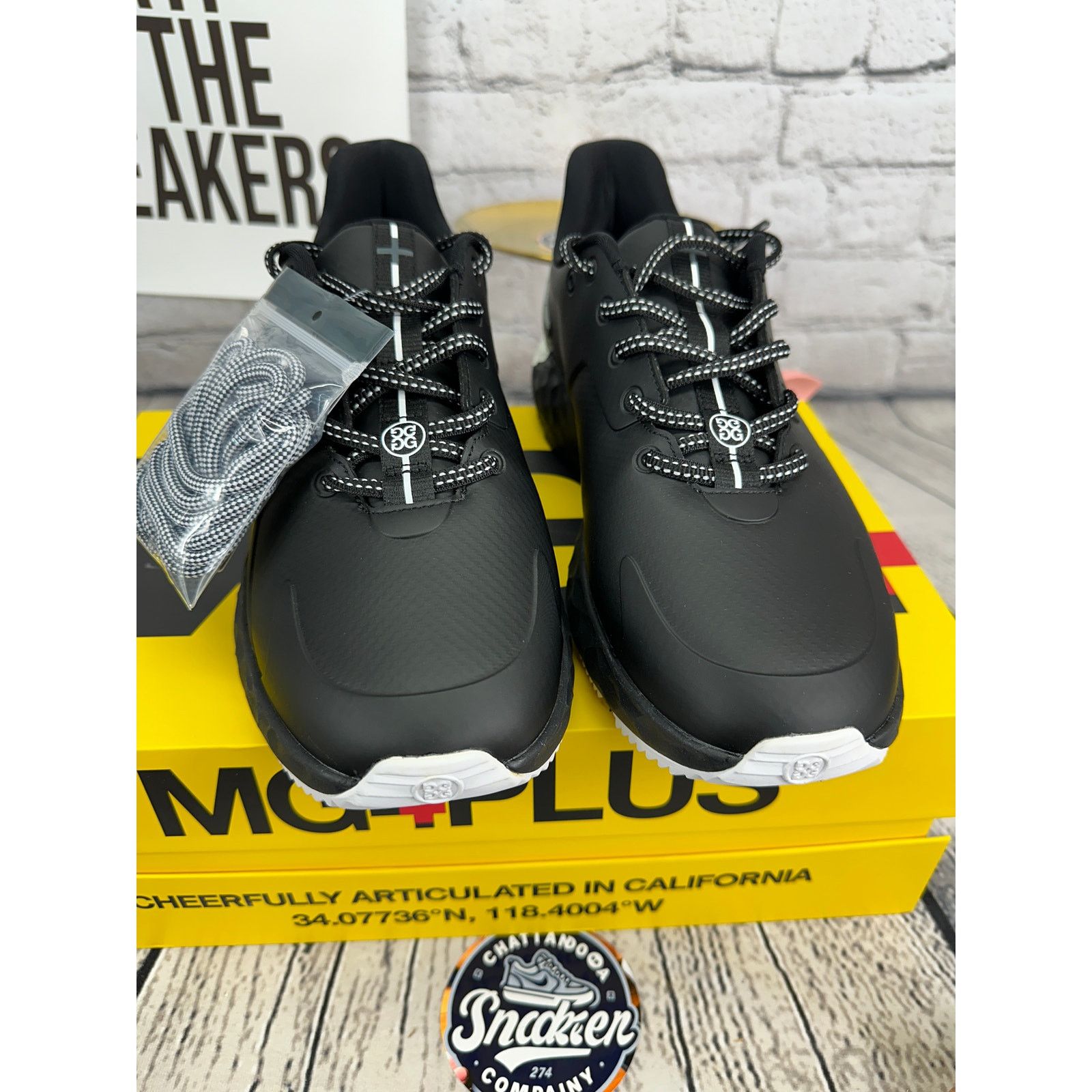 G/FORE Gfore MG4 MG4+ Star Golf Shoes Mens 9.5 Black Cleats