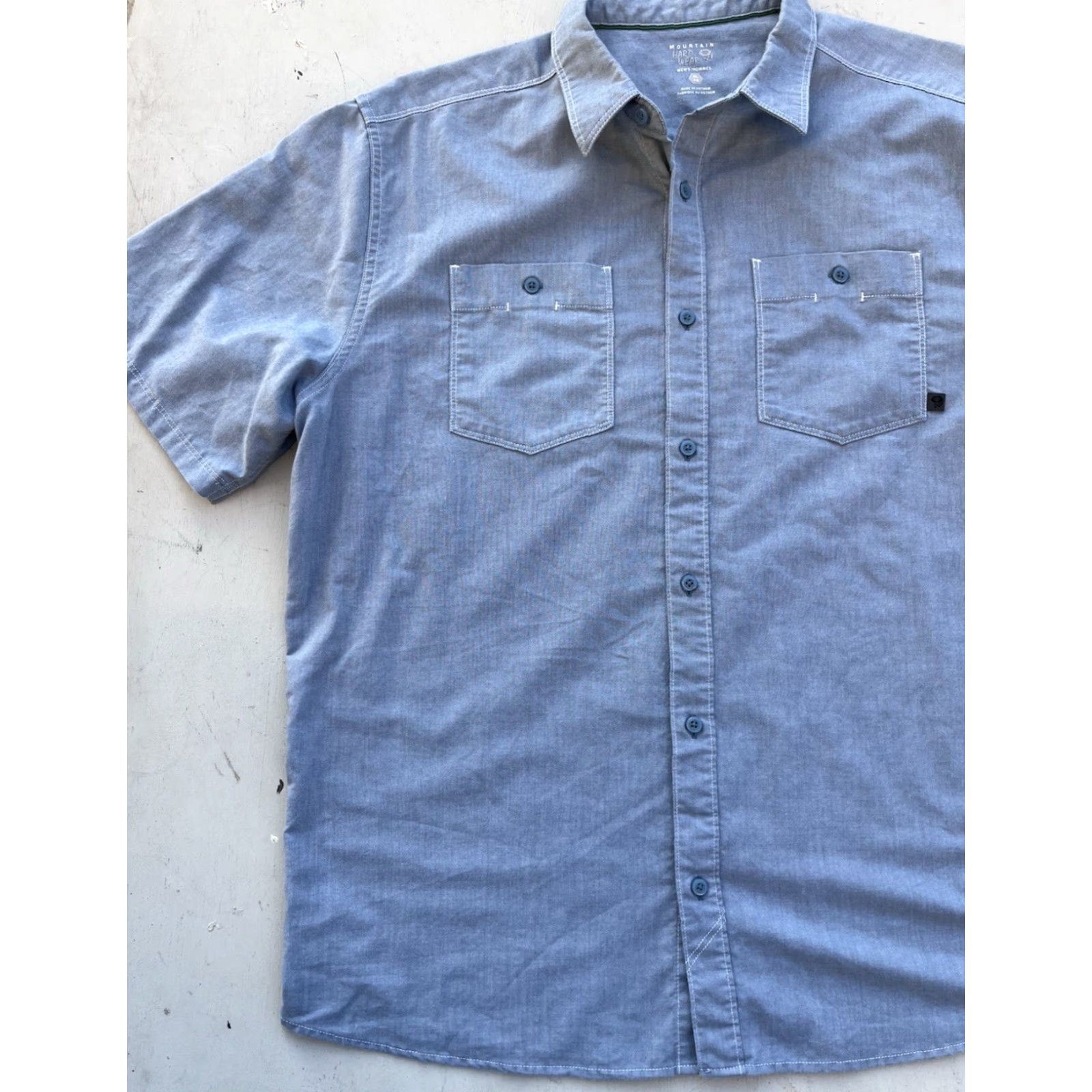Mountain Hardwear VINTAGE? No — Actually: Mountain Hardwear Shirt Button-Up Blue XL Men's Workwear Classic Ranch 90s logo Size US XL / EU 56 / 4 - 4 Thumbnail