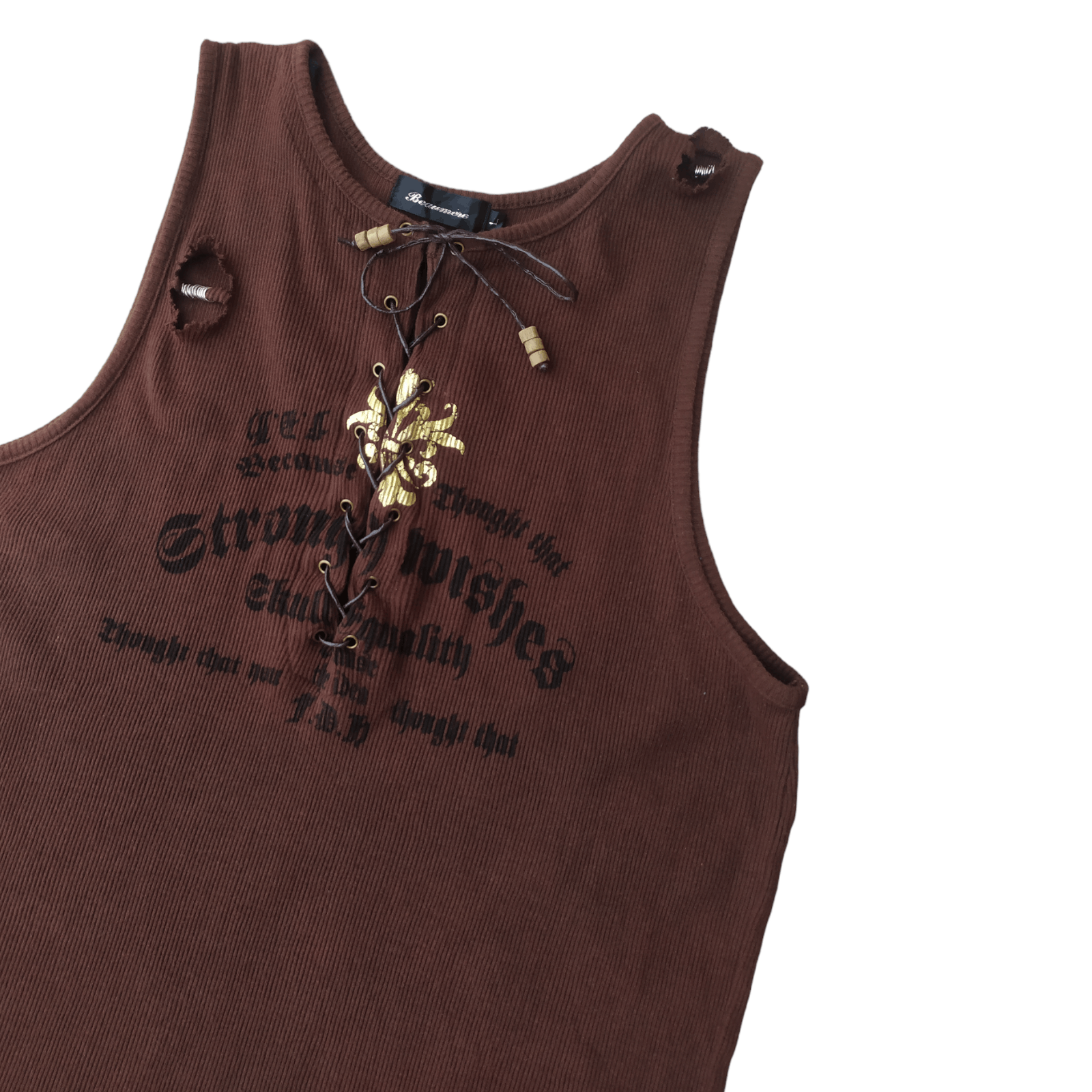 If Six Was Nine × Japanese Brand × Le Grande Bleu (L.G.B.) BEAUMERE Poem Japanese Tanktop Distressed Size US L / EU 52-54 / 3 - 3 Thumbnail
