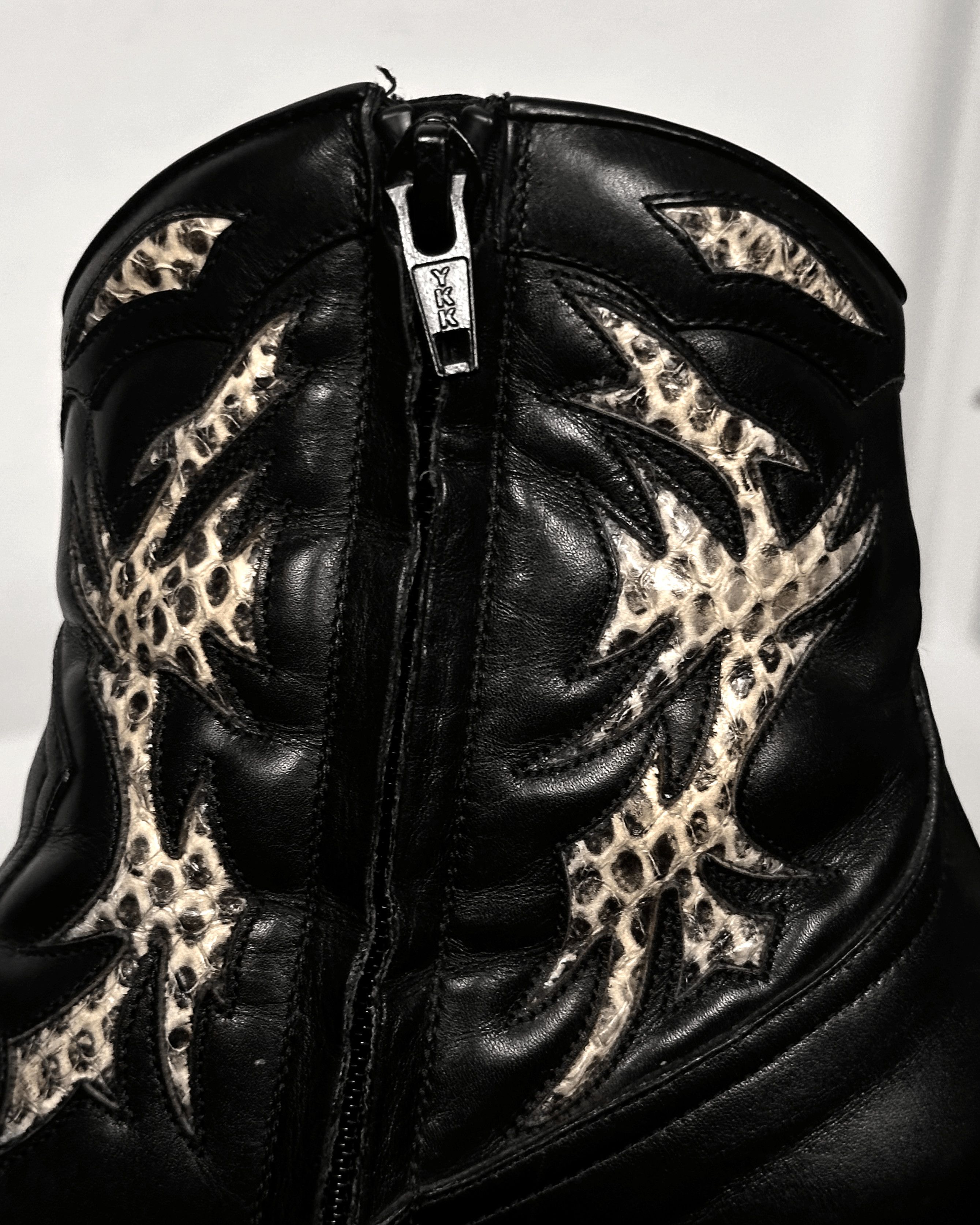 Saint Laurent Paris Saint Laurent Snakeskin Logo Pattern Cowboy Rock Boots Size US 6.5 / EU 39-40 - 9 Thumbnail