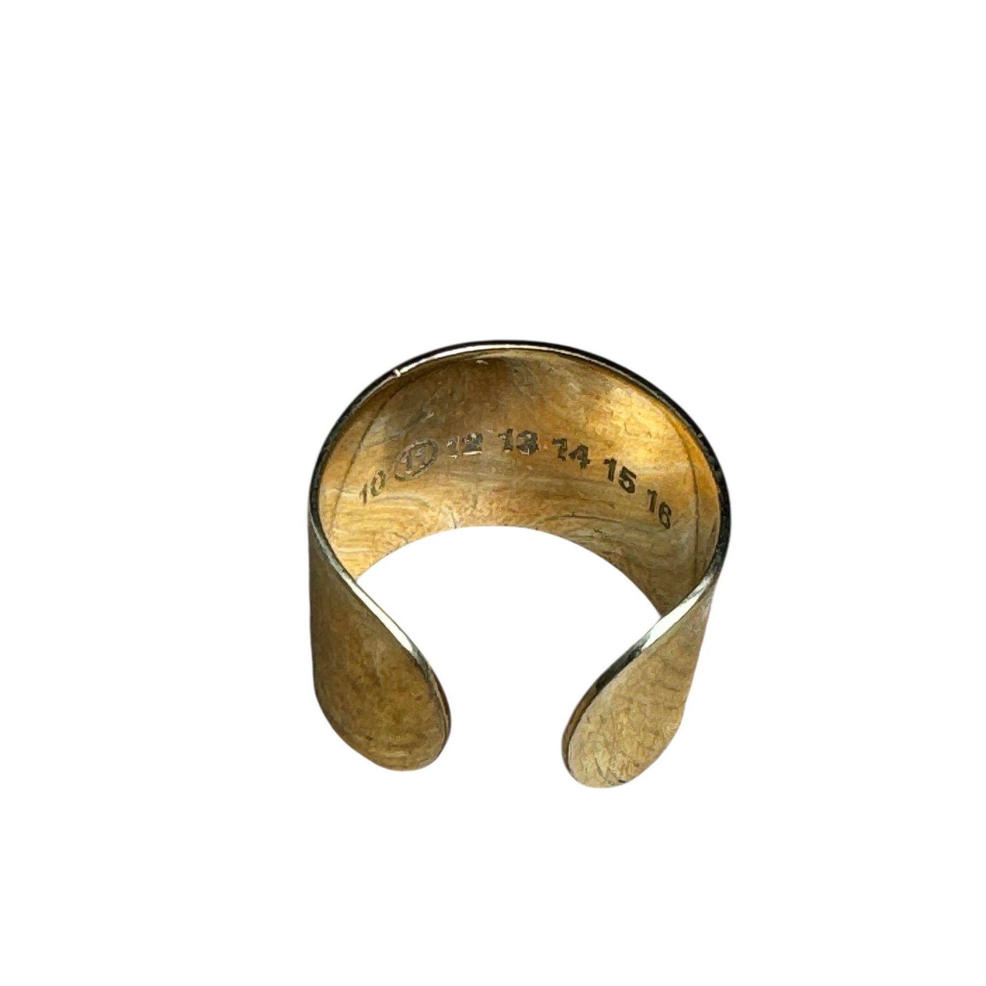 Maison Margiela Line 11 Gold-Tone Sculptural Ring Size ONE SIZE - 3 Thumbnail