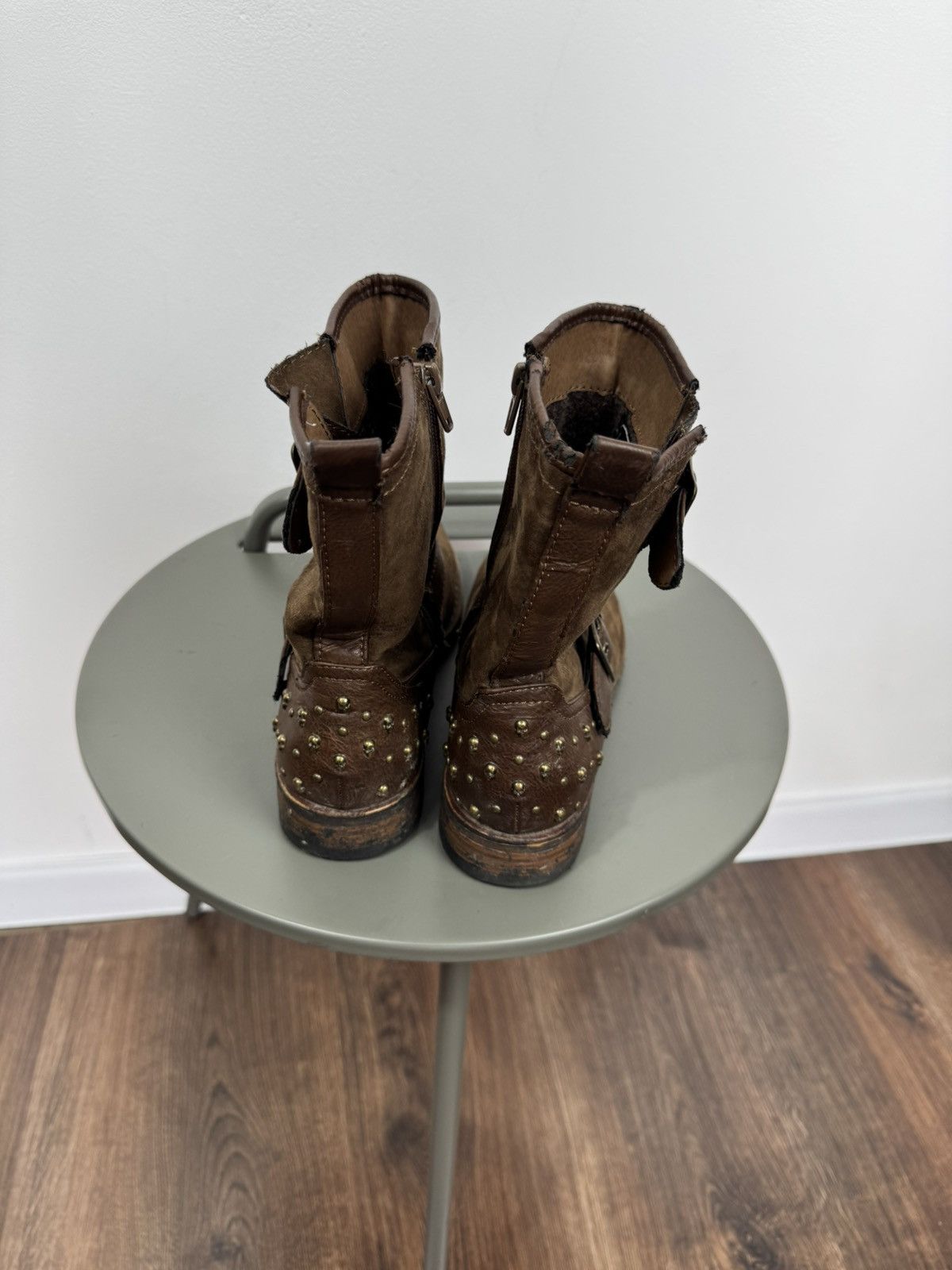 Other Vintage Distressed Avant Garde Buckle Ankle Boots Size EU 39 Size US 8 / IT 38 - 7 Thumbnail