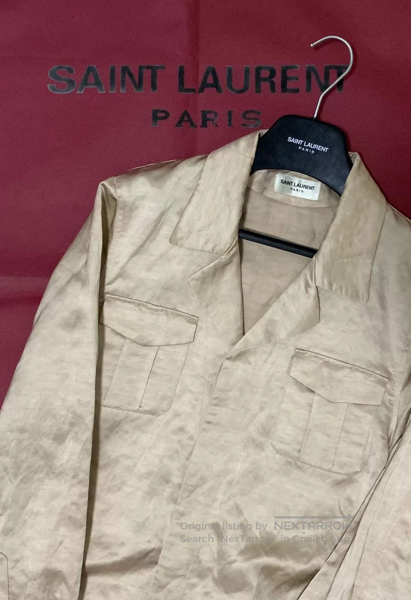 Saint Laurent Paris Saint Laurent Pink Silk Jacket. Size L / US 10 / IT 46 - 5 Thumbnail