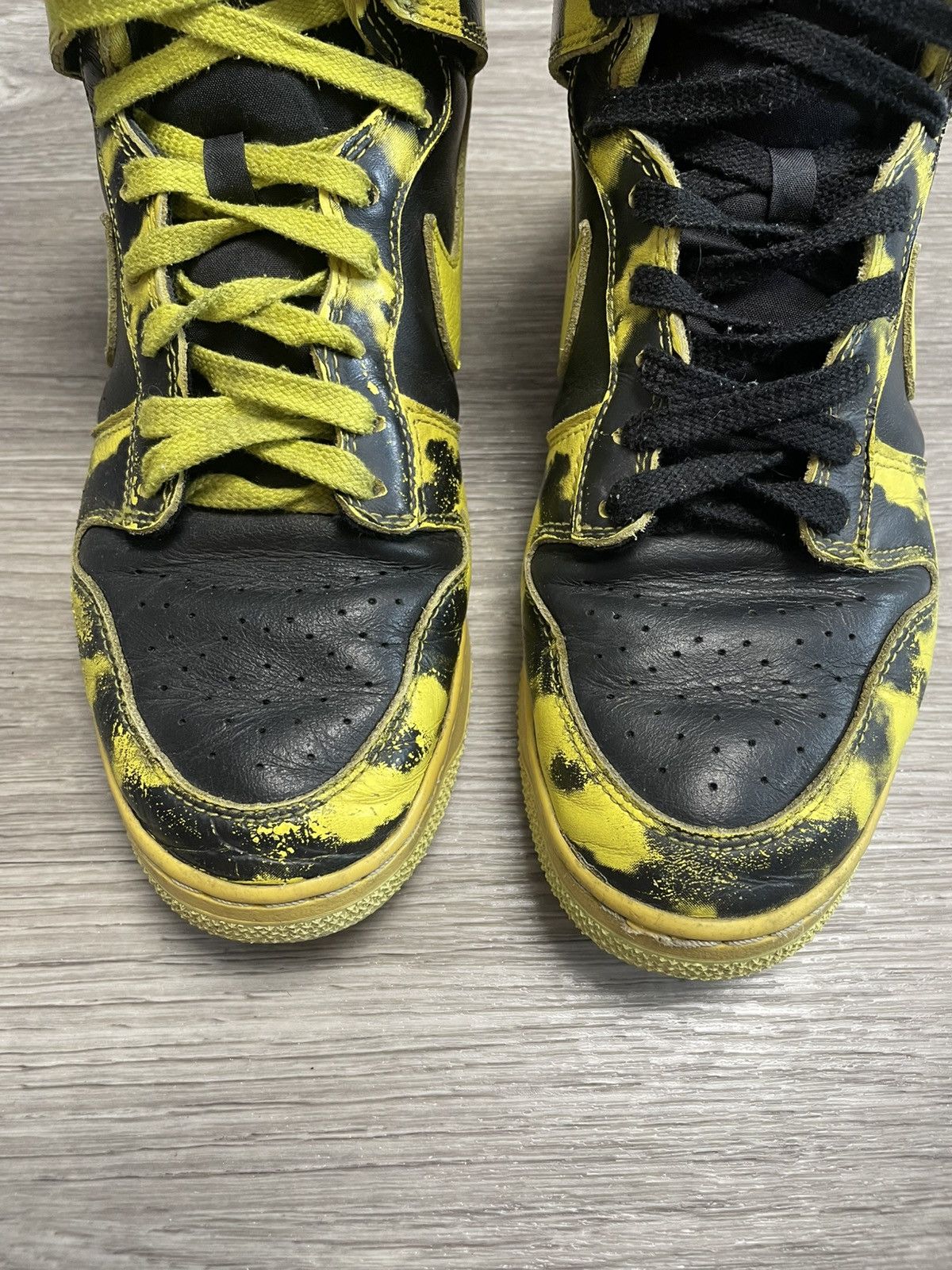 Nike Nike 5 Dunk High 1985 SP Yellow Acid Wash Sneaker Shoes Size US 10.5 / EU 43-44 - 8 Thumbnail