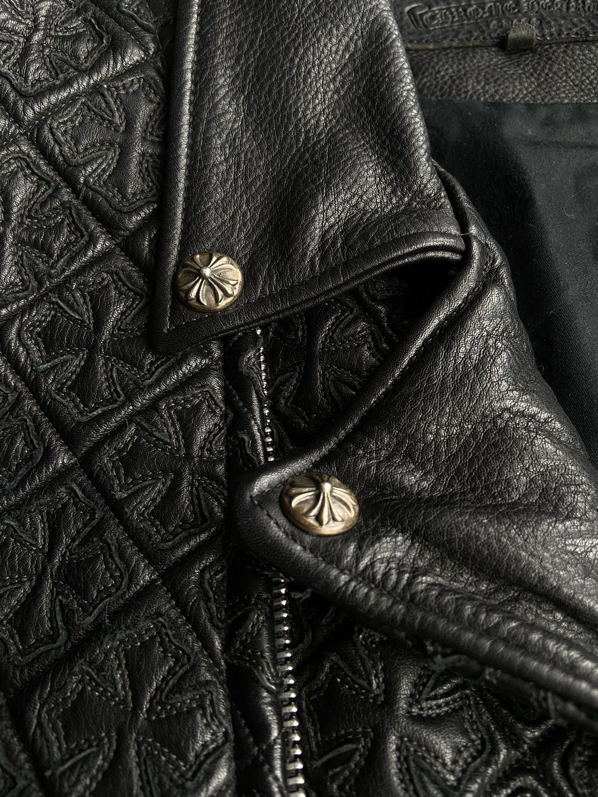 Chrome Hearts Chrome Hearts JJ Dean Mathematical Leather Jacket Size US XL / EU 56 / 4 - 9 Thumbnail