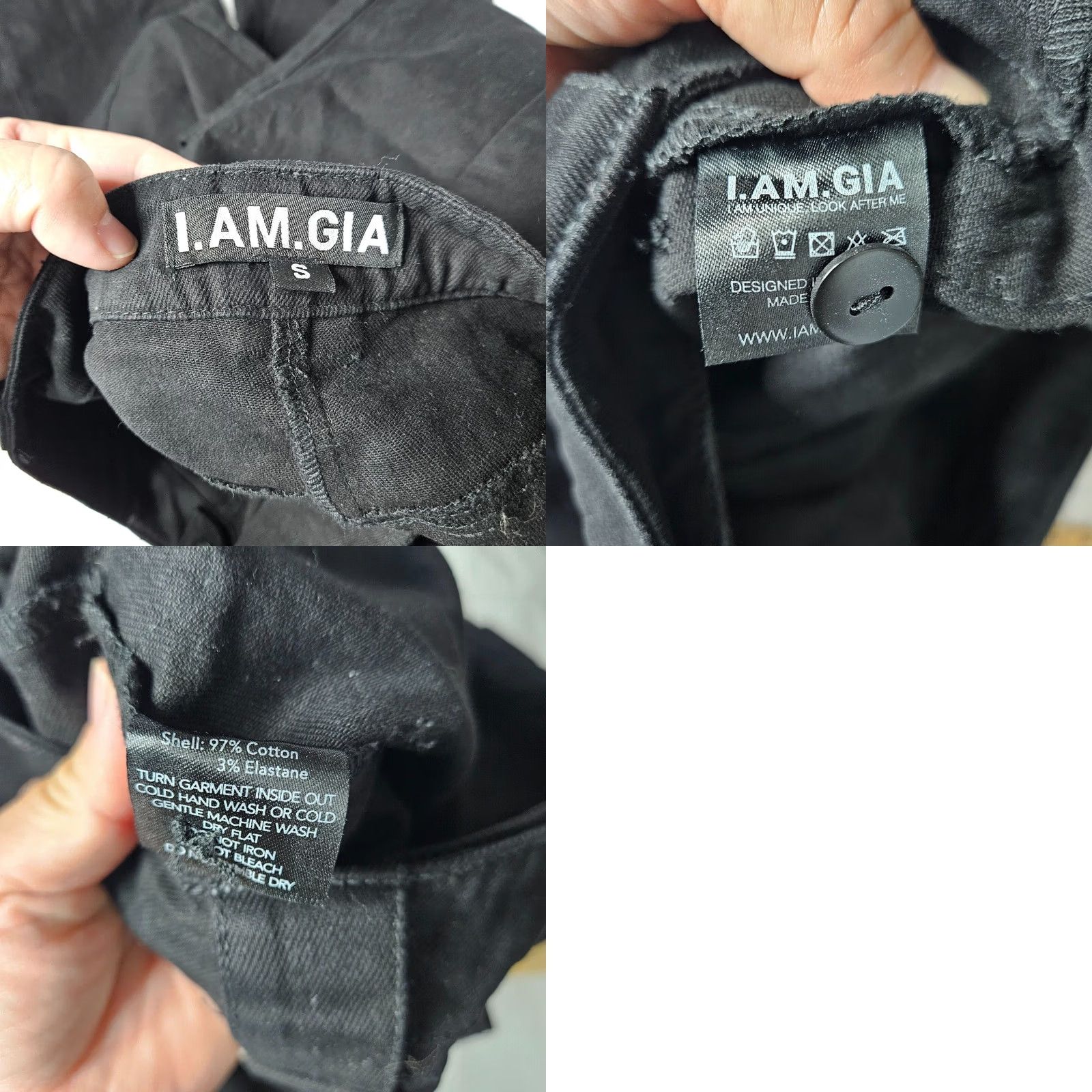 I.AM.GIA I.AM.GIA Women's Black Utility Cargo Pocket Zipper Pants Size S Size 28" / US 6 / IT 42 - 8 Thumbnail