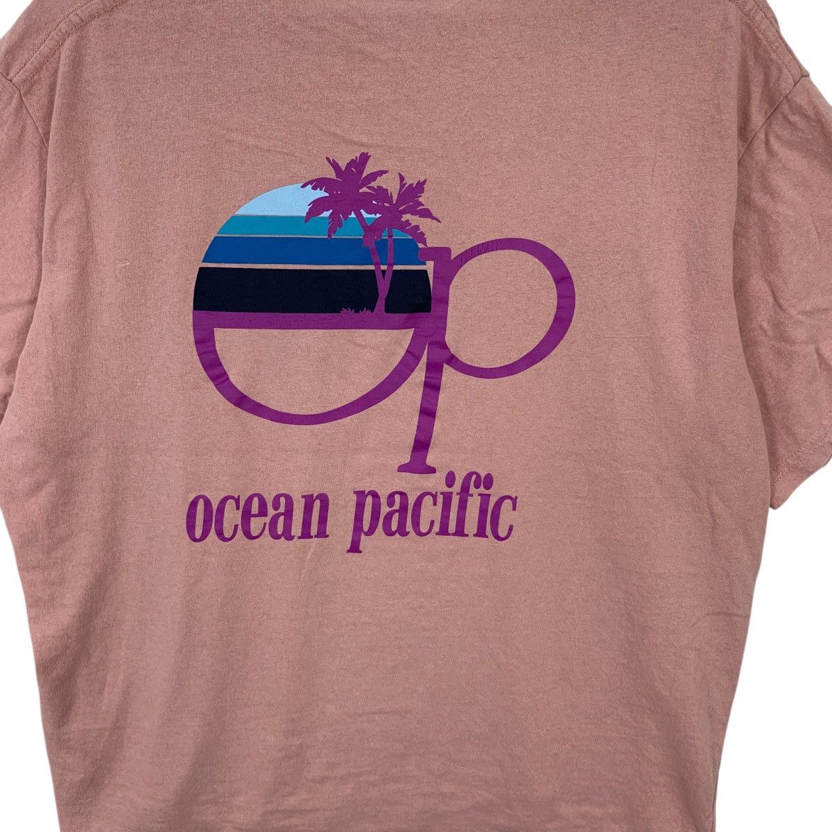 Ocean Pacific OCEAN PACIFIC OP Hawaii Backhit Logo Baggy Tee Shirt Top Size L / US 10 / IT 46 - 4 Thumbnail
