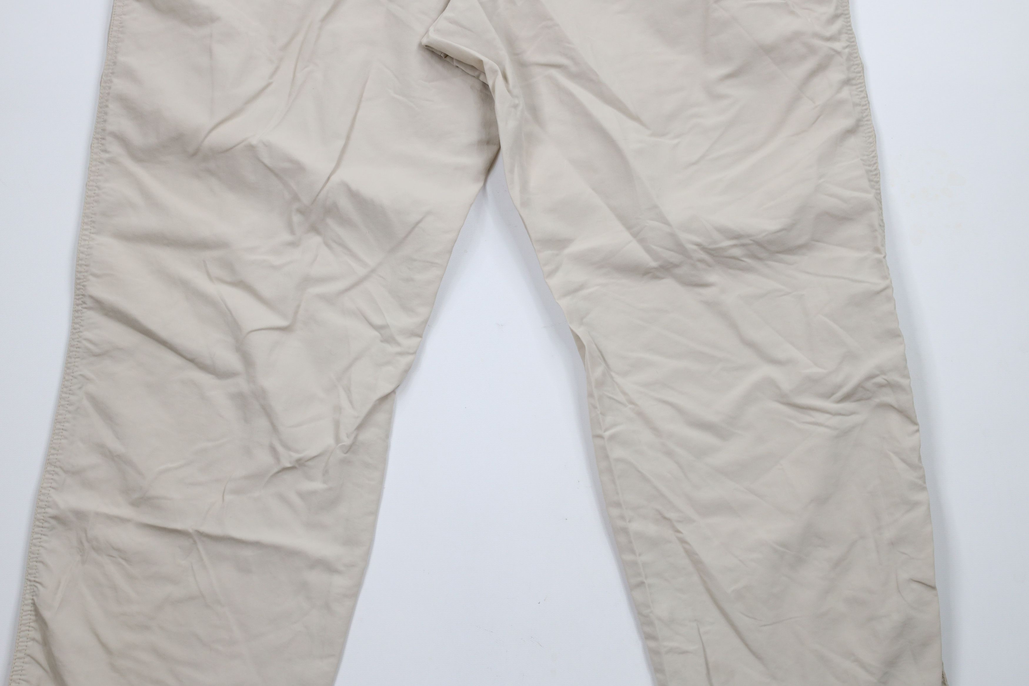 Lands' End × Vintage Vintage 90s Lands End Wide Leg Windbreaker Pants Beige USA Size 38" / US 16 / IT 52 - 10 Thumbnail