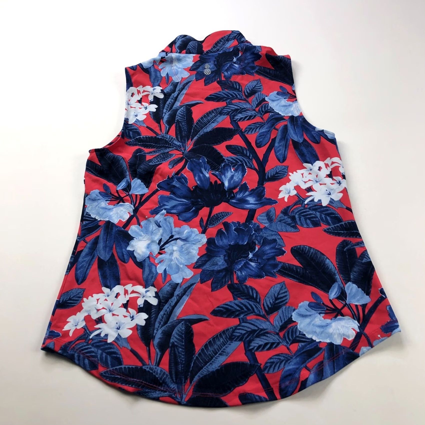 Tommy Bahama Tommy Bahama Island Zone XS 1/4 Zip Pullover Sleeveless Floral Red Blue Shirt Women XS Floral Red Blue Island Zone 90s Outdoor Tropical Navy? Size XS / US 0-2 / IT 36-38 - 4 Thumbnail