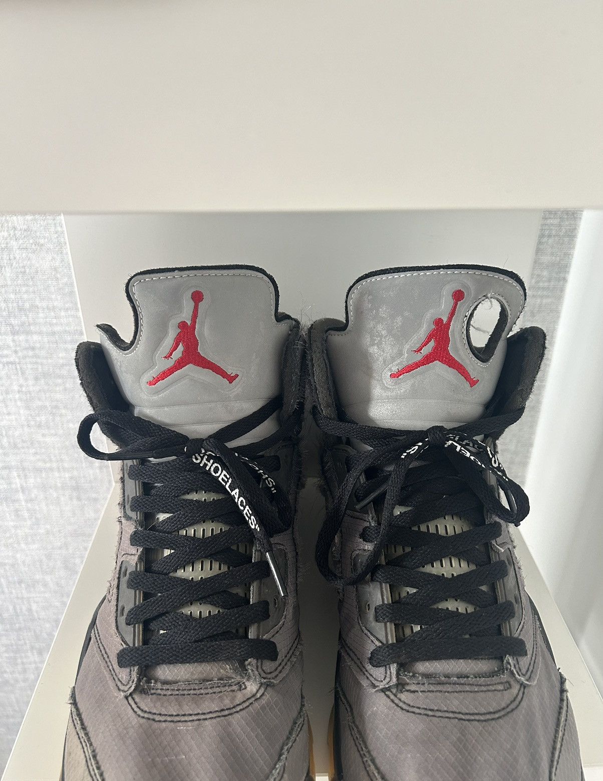 Jordan Brand × Off-White Jordan 5 OFF-WHITE Size US 12 / EU 45 - 3 Thumbnail