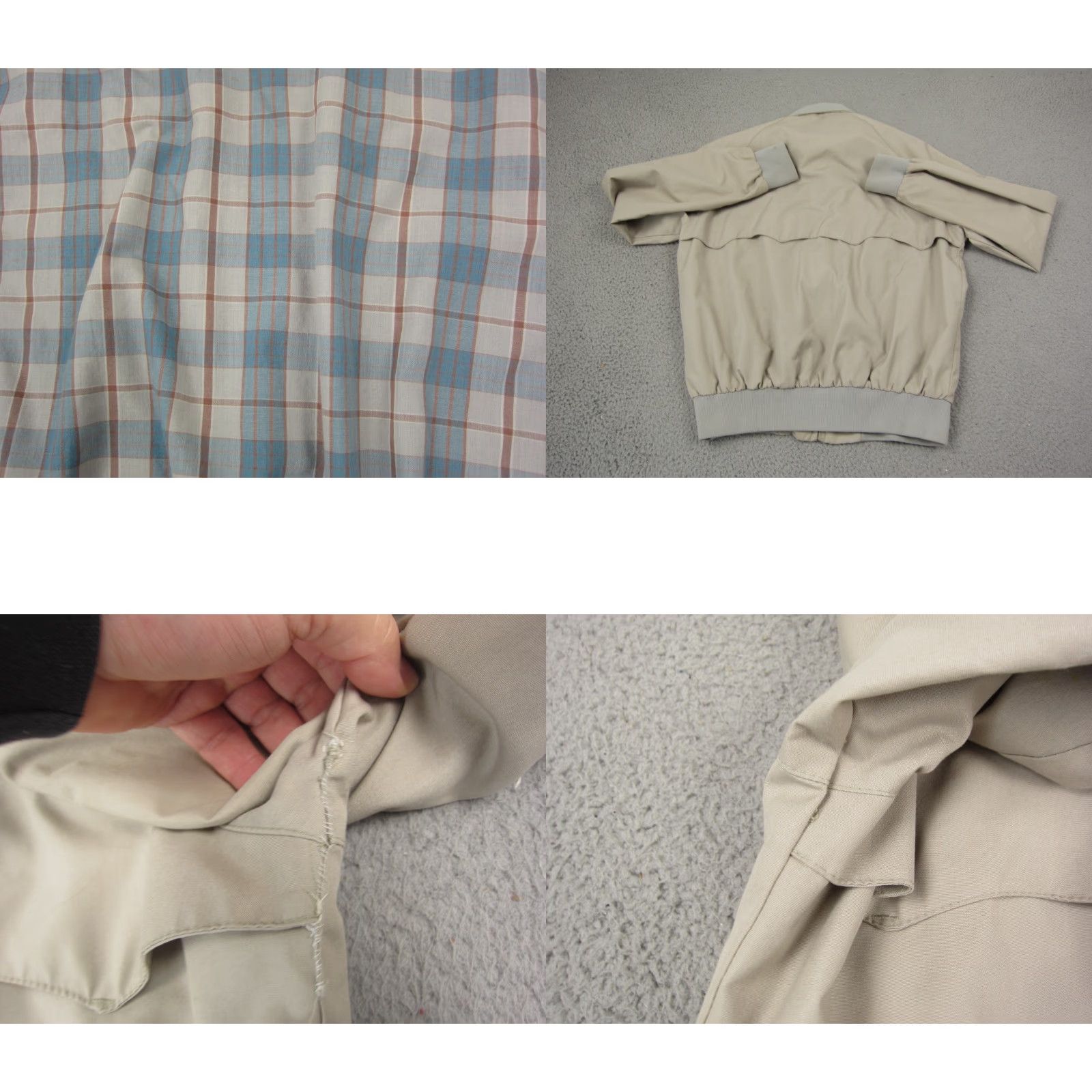 Vintage VINTAGE Par Four Bomber Jacket Mens LT Beige Full Zip 80s 90s Classic Casual Travel Winter Fall Size US L / EU 52-54 / 3 - 11 Thumbnail