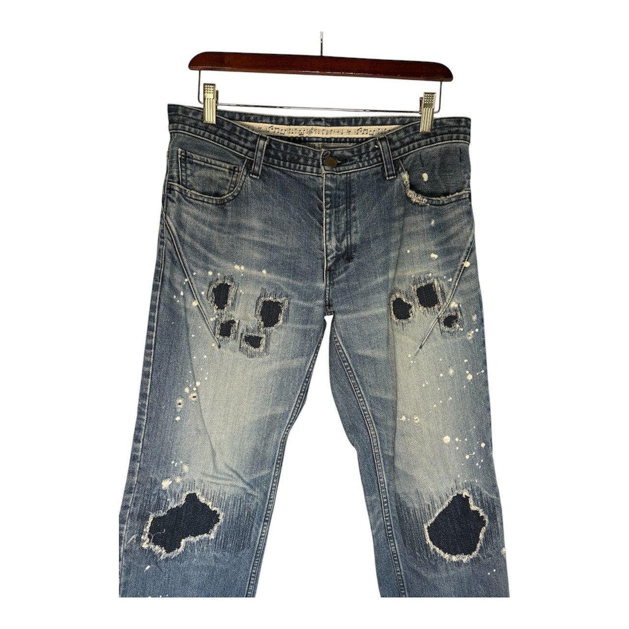 Number (N)ine Number (N)ine Grunge Denim Pants Size US 32 / EU 48 - 2 Thumbnail