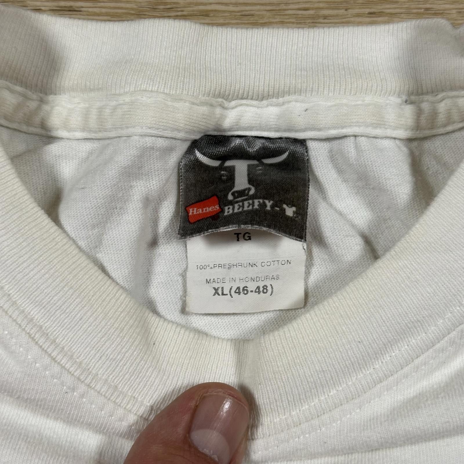 Hanes Hanes Men T-Shirt XL White Vintage Graphic Size US XL / EU 56 / 4 - 3 Thumbnail