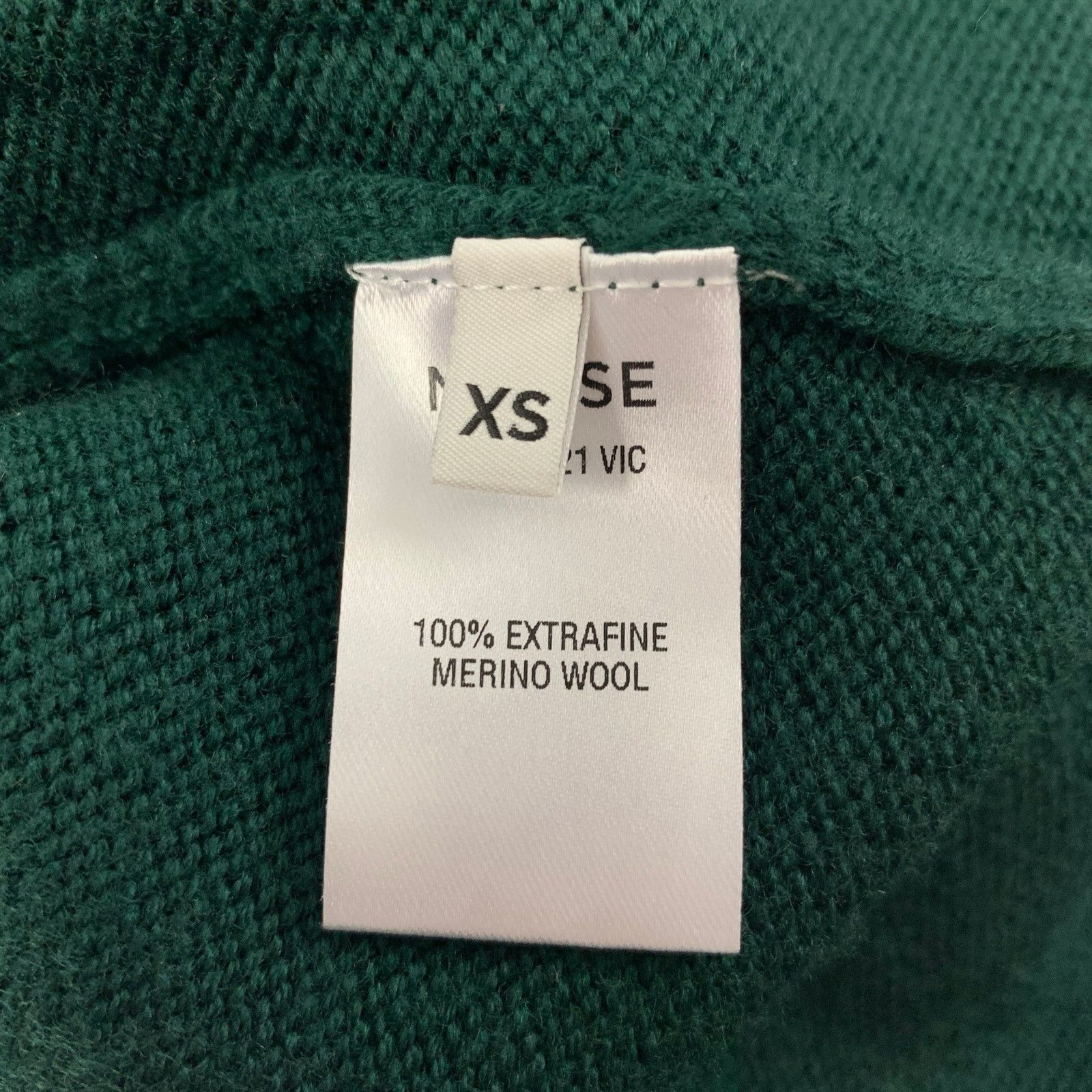 MONSE Green Knitted Merino Wool Open-Back Halterneck Long Cardigan Size XS / US 0-2 / IT 36-38 - 6 Thumbnail