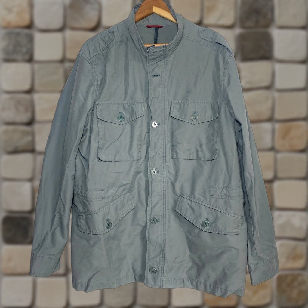 UNTUCKit VINTAGE UNTUCKit Men's Vintner Field Jacket 40865 XL Gray Canvas Cotton Blend Lightweight Pockets Casual Fall/Spring Mens Jacket Size US XL / EU 56 / 4 - 1 Thumbnail