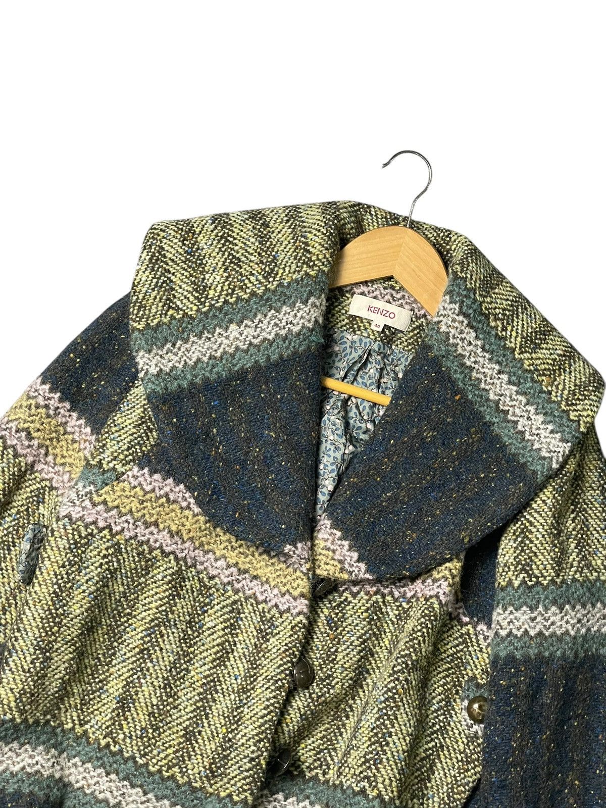 Japanese Brand × Kenzo × Vintage KENZO Knitted Wool Crop Coat (94) Size US XXS / EU 40 - 2 Thumbnail