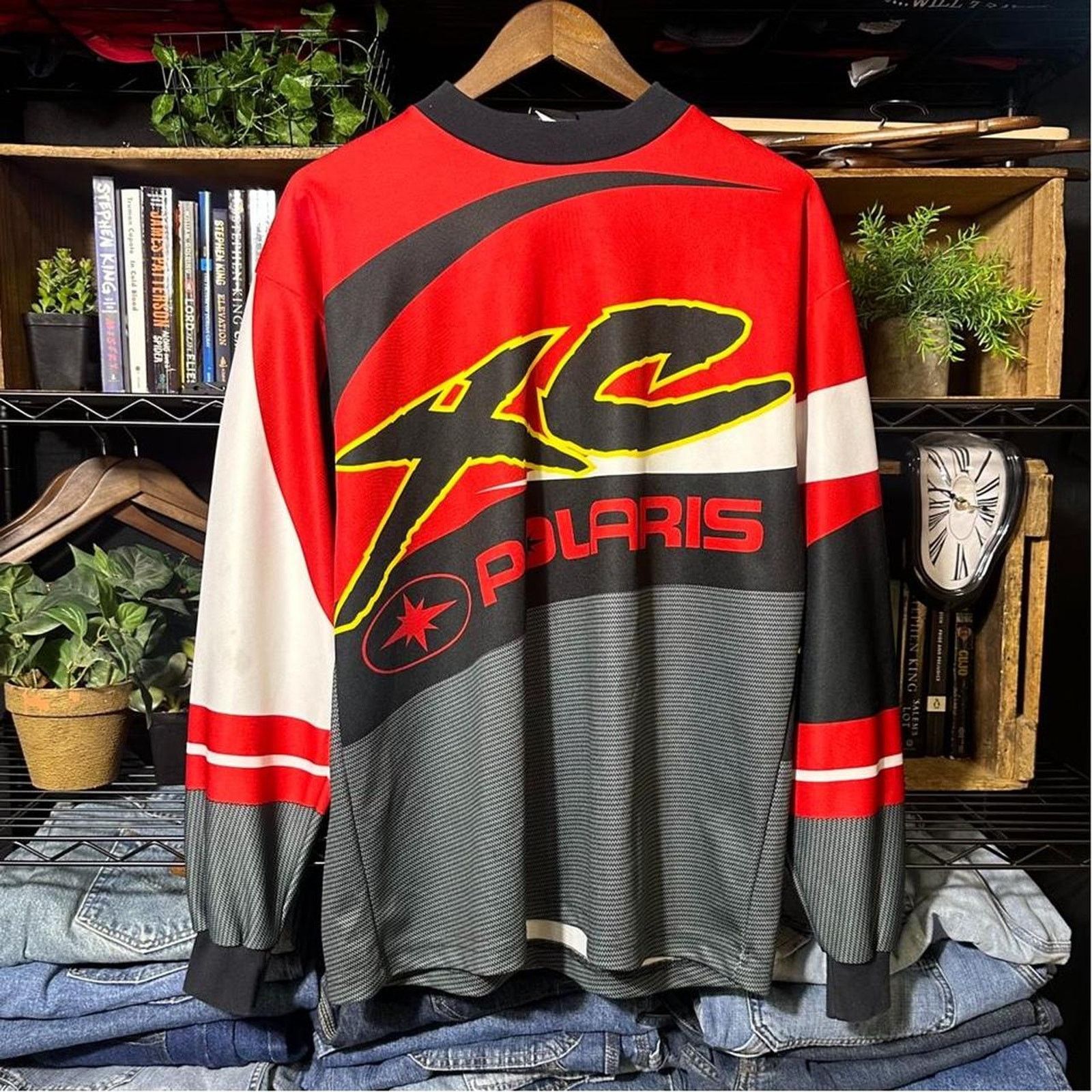 Hanes Vintage 90s Polaris AOP Snowmobile Racing Jersey Tee Shirt Size US L / EU 52-54 / 3 - 1 Thumbnail