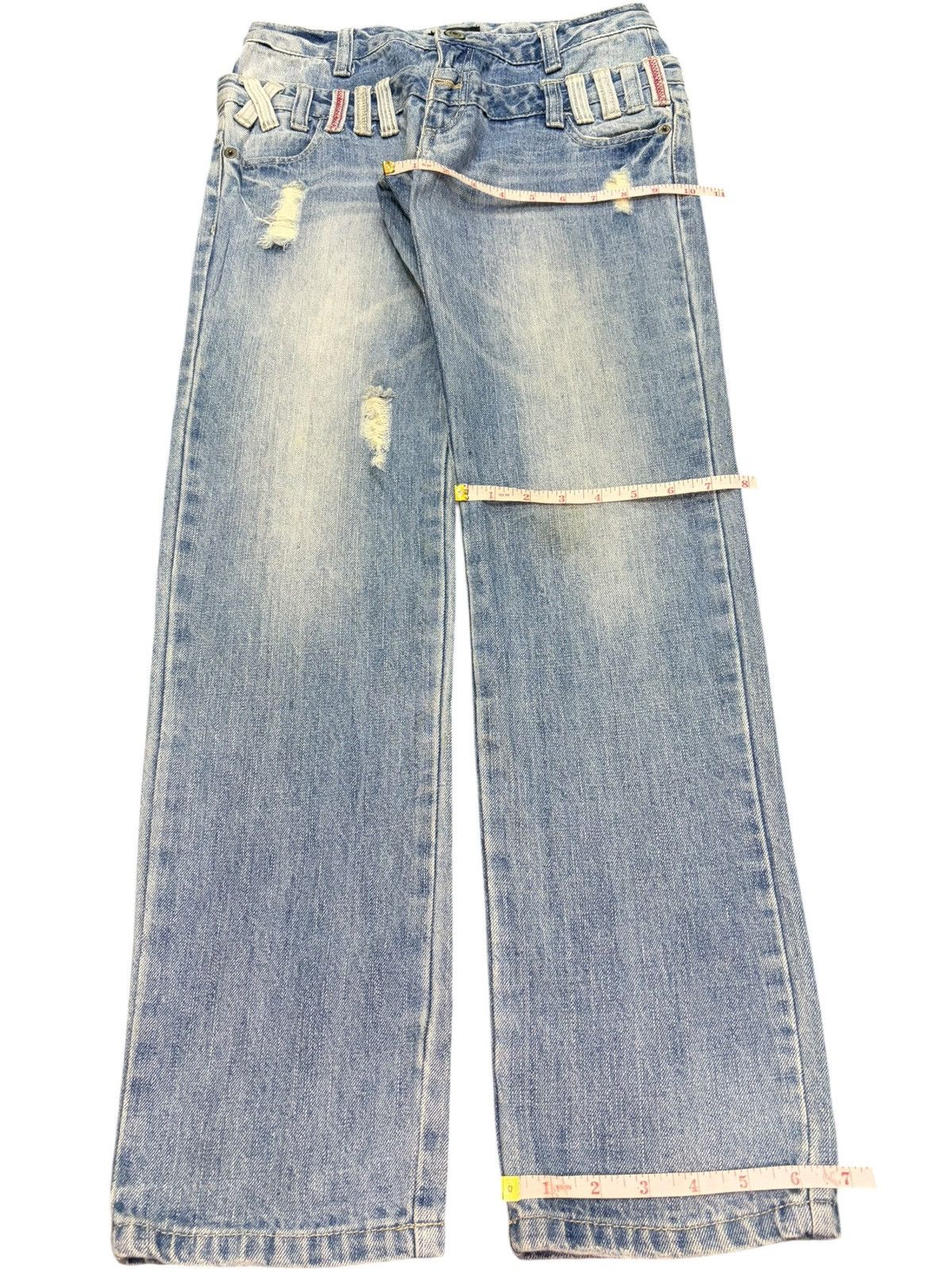 Issey Miyake Vintage Japanese Brand Faded Wash Distressed Jeans Size 29" - 8 Thumbnail