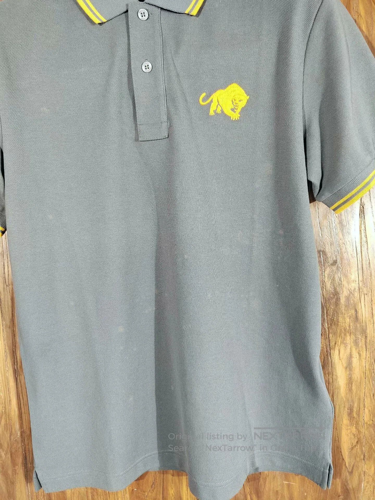 Prada Gray Embroidered Leopard Polo Shirt. Size US S / EU 44-46 / 1 - 3 Thumbnail