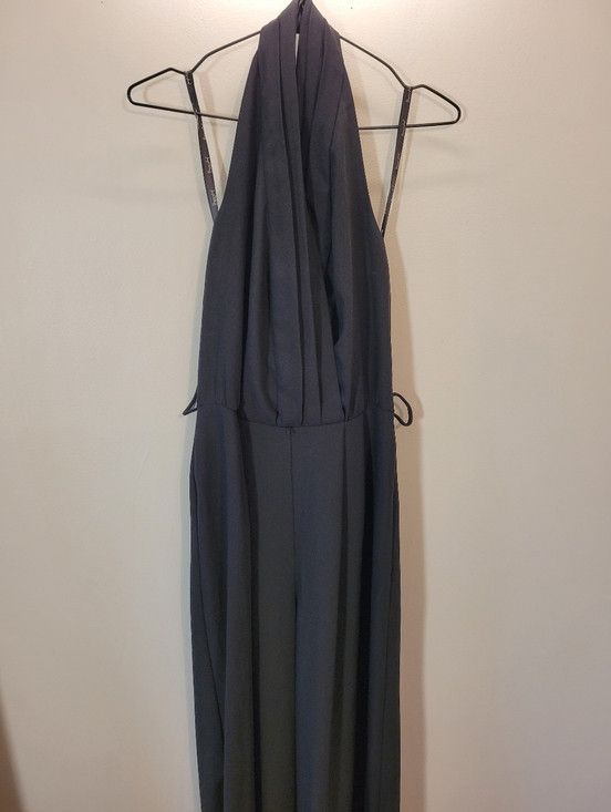 Joseph Ribkoff Joseph Ribkoff Vintage Gold Label Black Halter Jumpsuit - 8 Size 30" / US 8 / IT 44 - 3 Thumbnail
