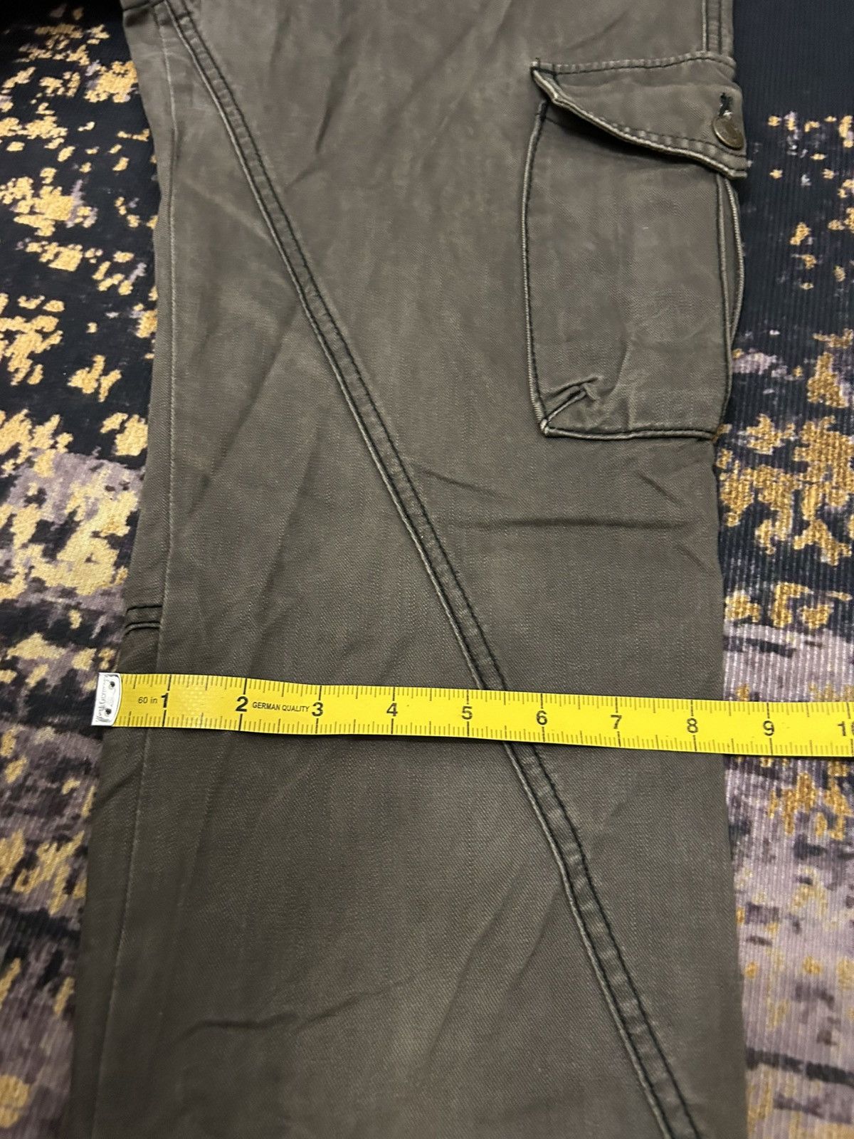 Katharine Hamnett London Katharine Hamnett London Faded Kargo Zip Leg Flare Pants Size US 31 - 22 Thumbnail