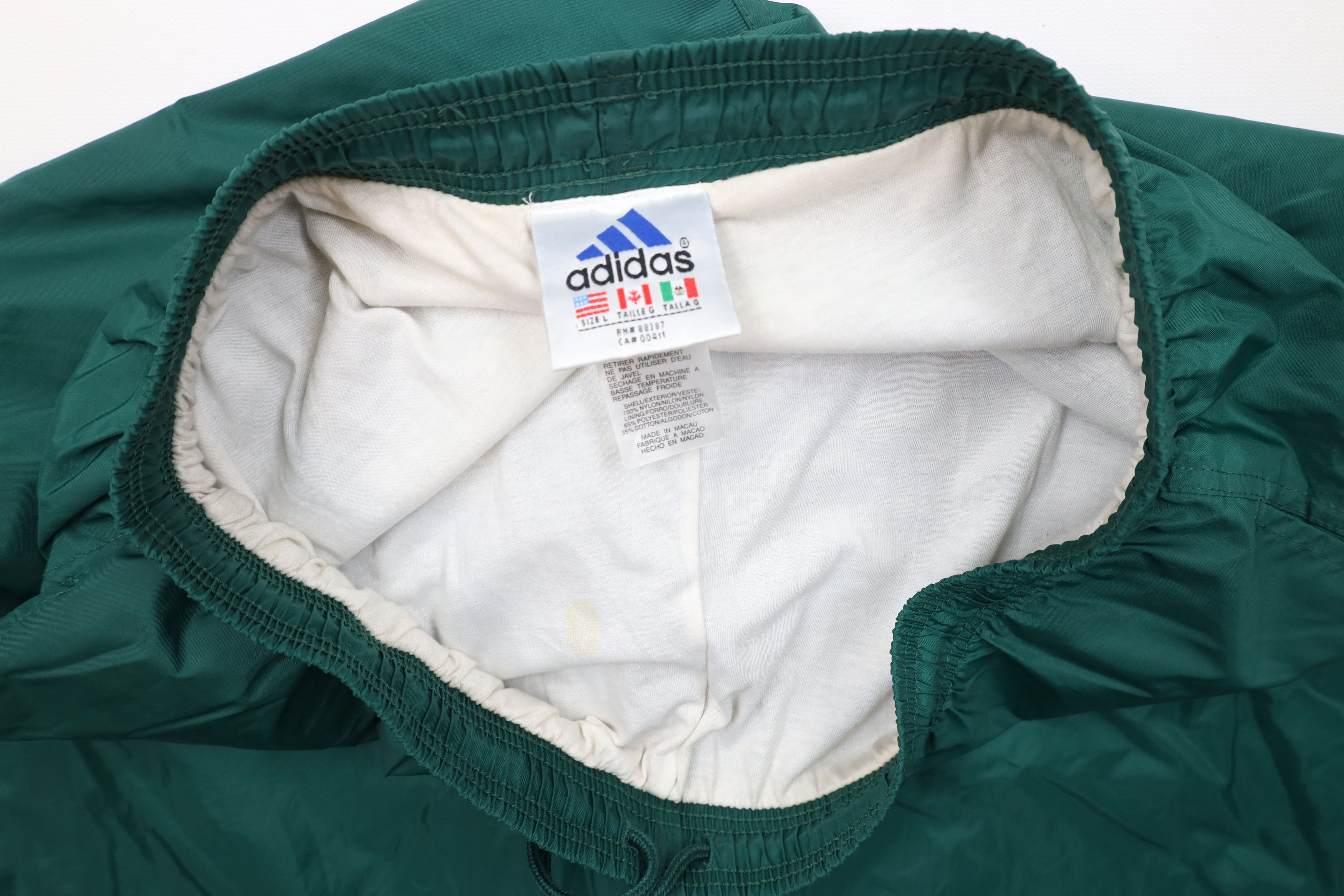 Adidas × Vintage Vintage 90s Adidas Nylon Windbreaker Jogger Pants Green Size US 36 / EU 52 - 10 Thumbnail