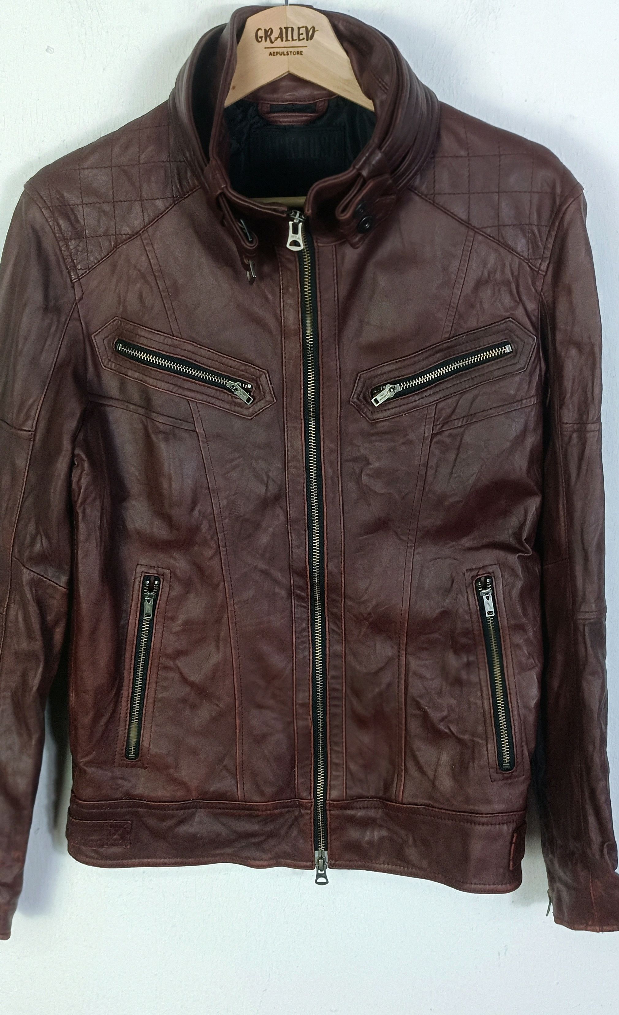 JACKROSE 2000s Jackrose Vintage Multi Pocket Leather Jacket Size US S / EU 44-46 / 1 - 3 Thumbnail