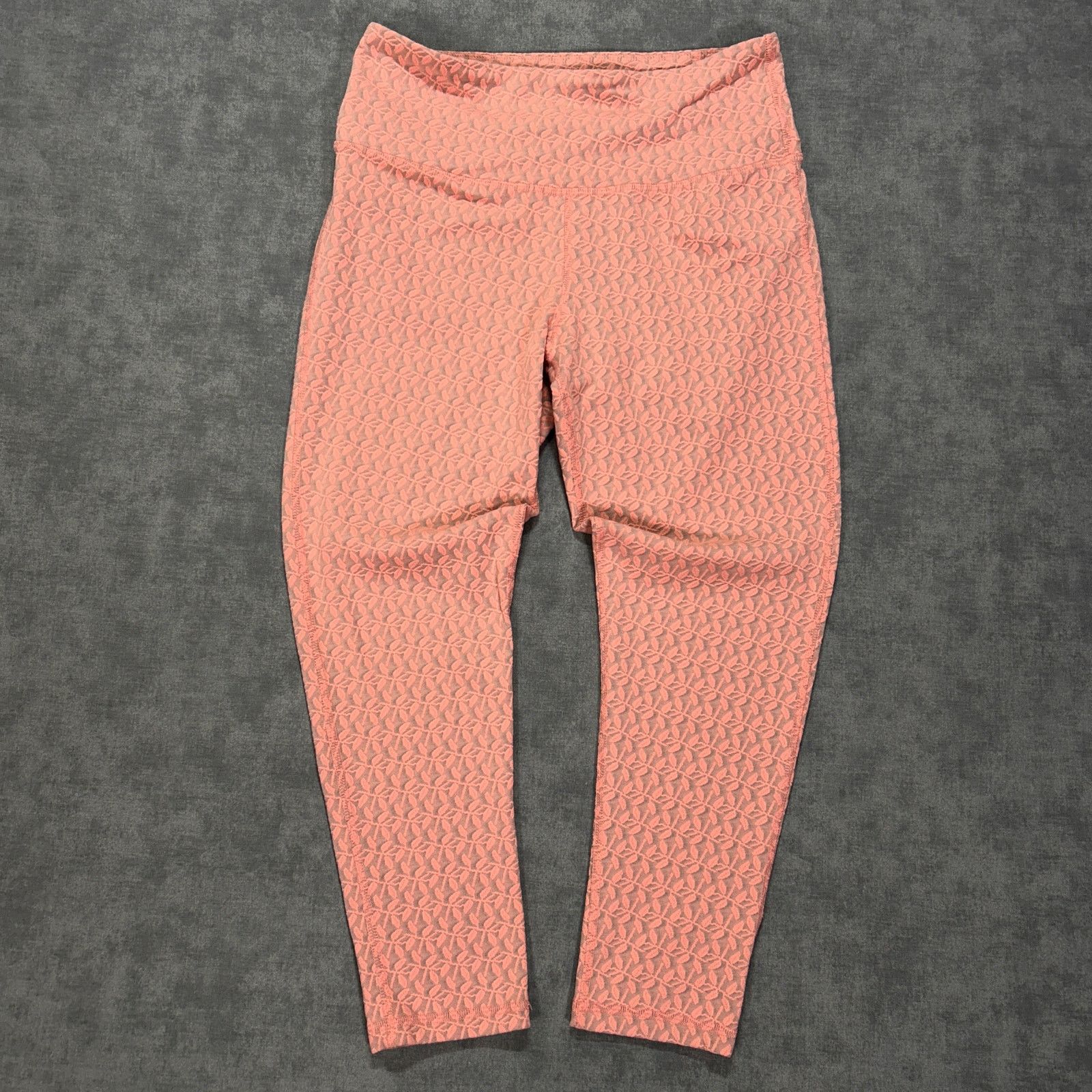 Other Albion Fit Antigua leaf print textured capris pink womens M Size 26" / US 2 / IT 38 - 1 Thumbnail