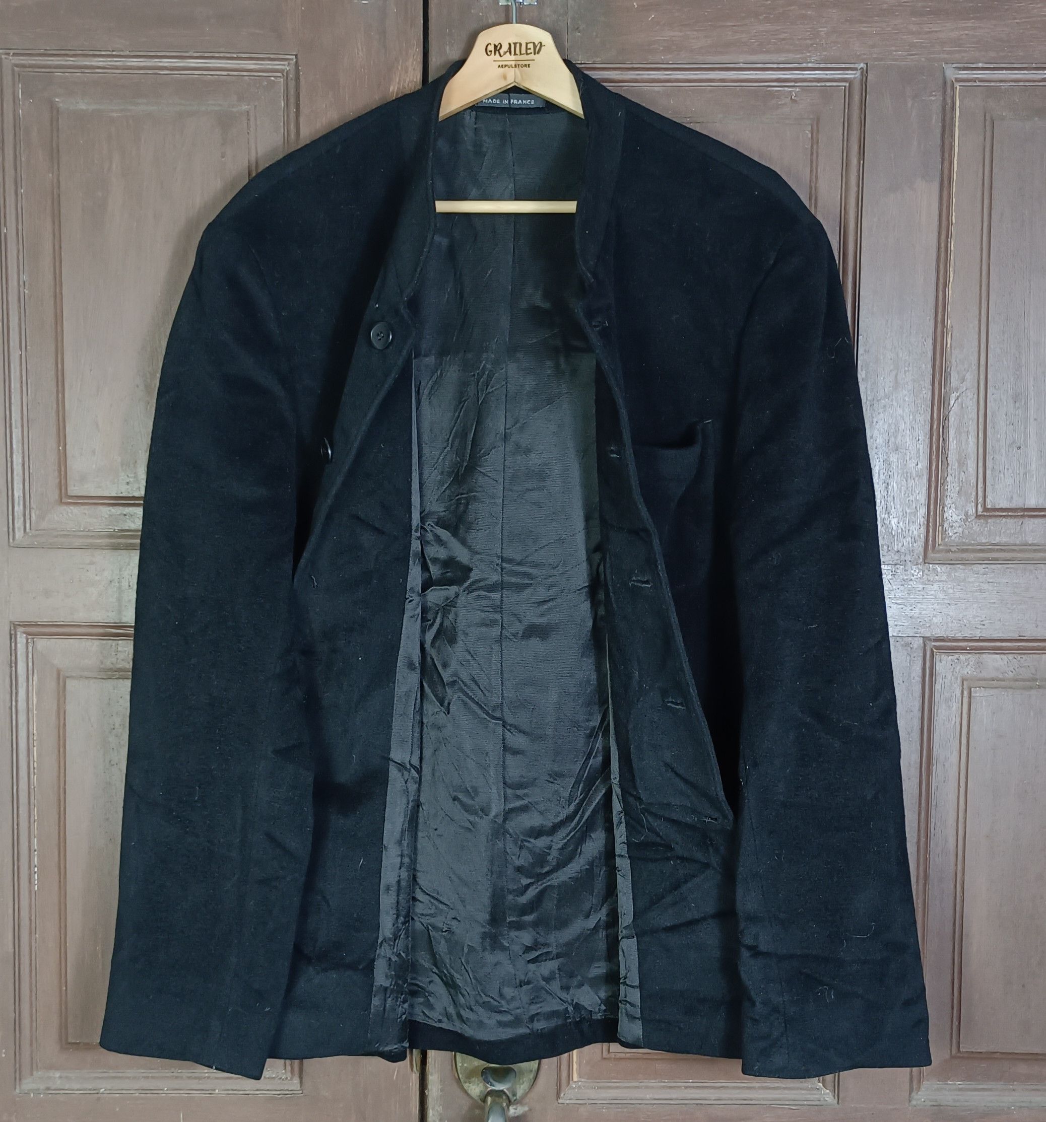 agnes b. Vintage💥 Agnes b. Homme Man Wool Jacket Size US L / EU 52-54 / 3 - 2 Thumbnail