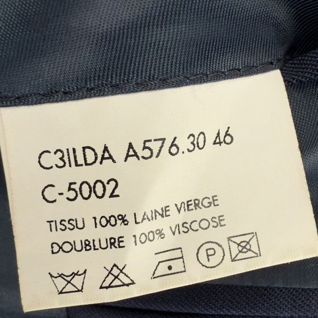 De Fursac DE FURSAC Virgin Serge Carbon Blue Suit Blazer Jacket 46 S/M Size 46R - 10 Thumbnail