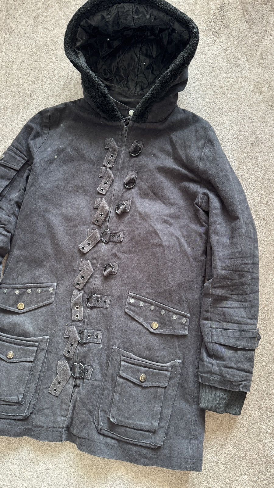 Le Grande Bleu (L.G.B.) Emp Punk Gothic Y2K Faded coat Jacket lgb RAF Simons Vibe Size US M / EU 48-50 / 2 - 4 Thumbnail