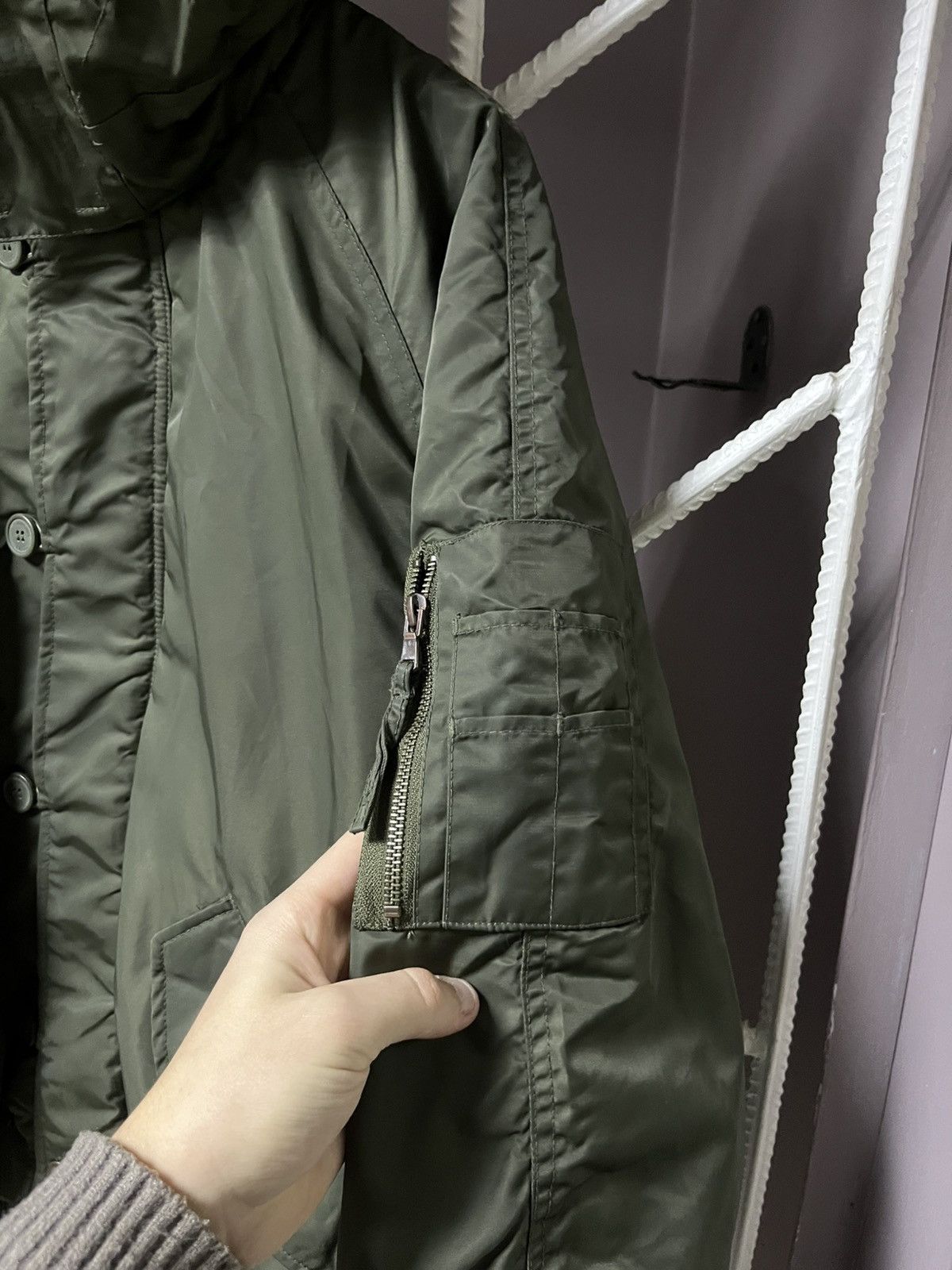 Alpha Industries Vintage Alaska Bomber Jacket Fur Hood Y2K Size US XL / EU 56 / 4 - 4 Thumbnail
