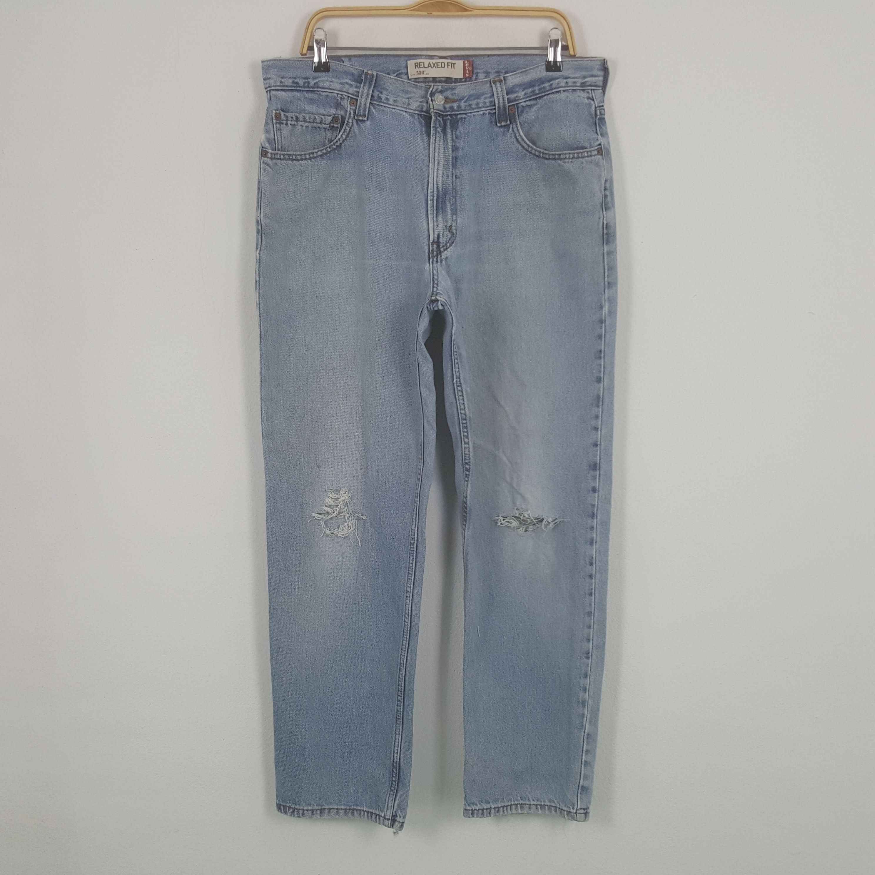 Levi's × Vintage Vintage Levi's 550 Distressed Denim Jeans Size US 35 - 1 Thumbnail