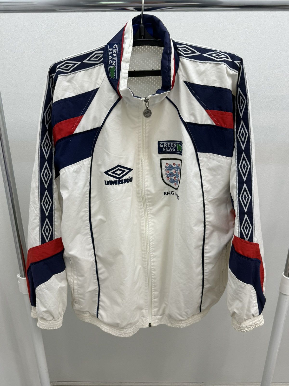 Umbro × Vintage ENGLAND GREEN FLAG 1997 Vintage SOCCER JACKET