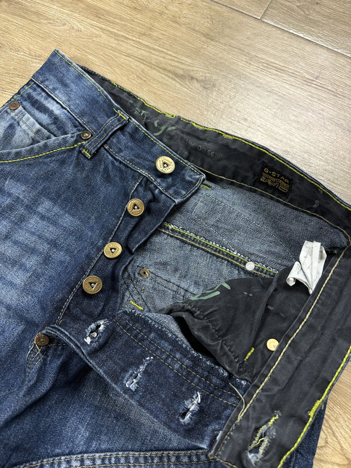 G-Star × Vintage Vintage Y2K G-Star Raw 96 Elwood 5620 Embroidery Logo Pants Size US 28 / EU 44 - 19 Thumbnail